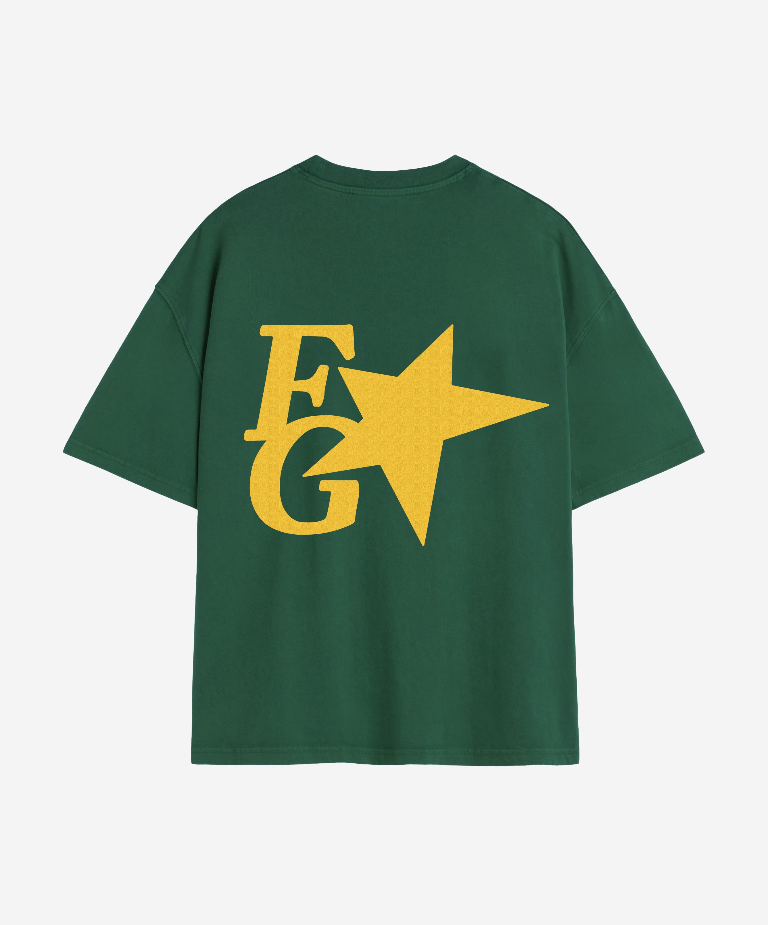 Star Boxy Tee Green