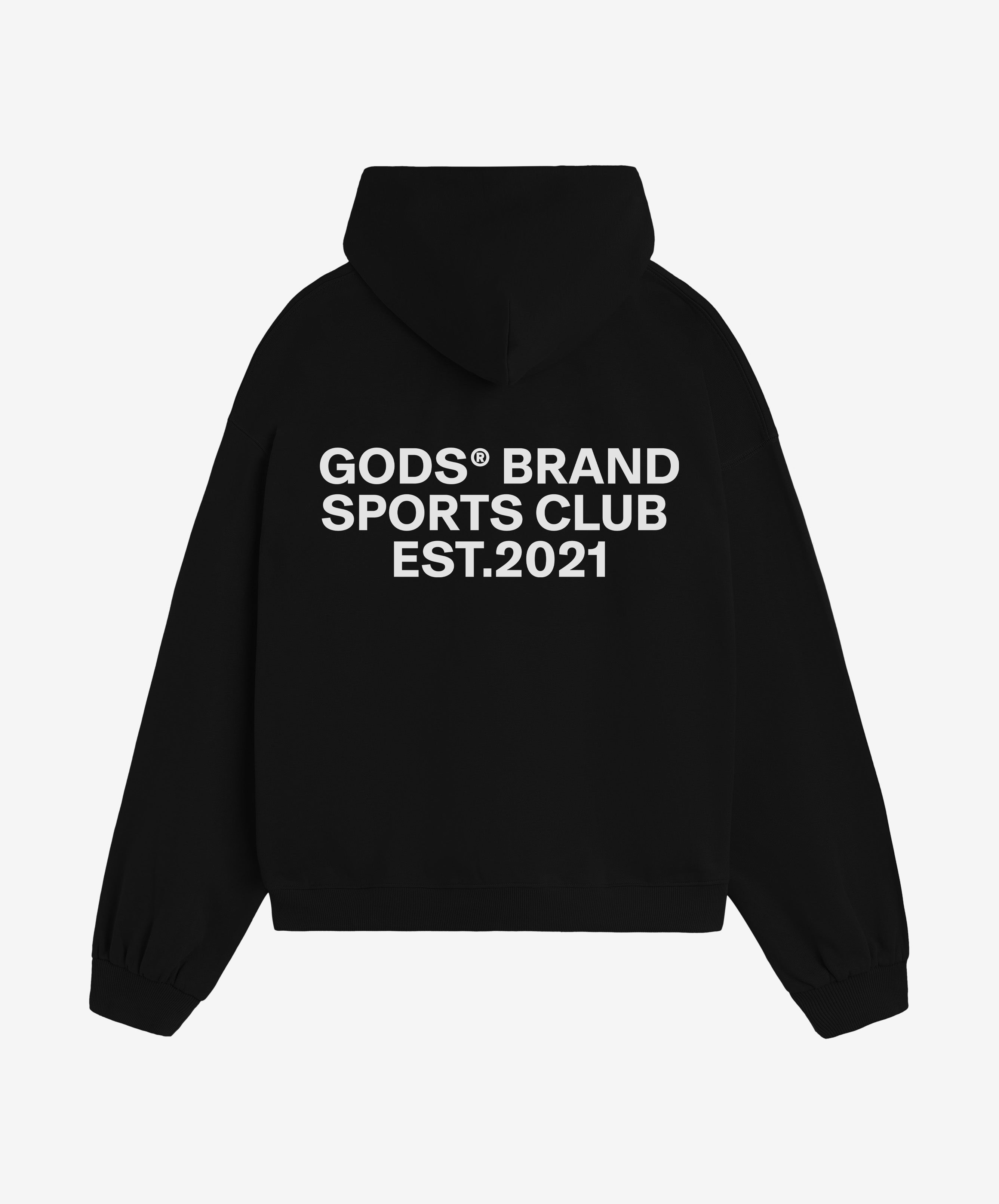 Gods® Brand Sports Club Hoodie Black