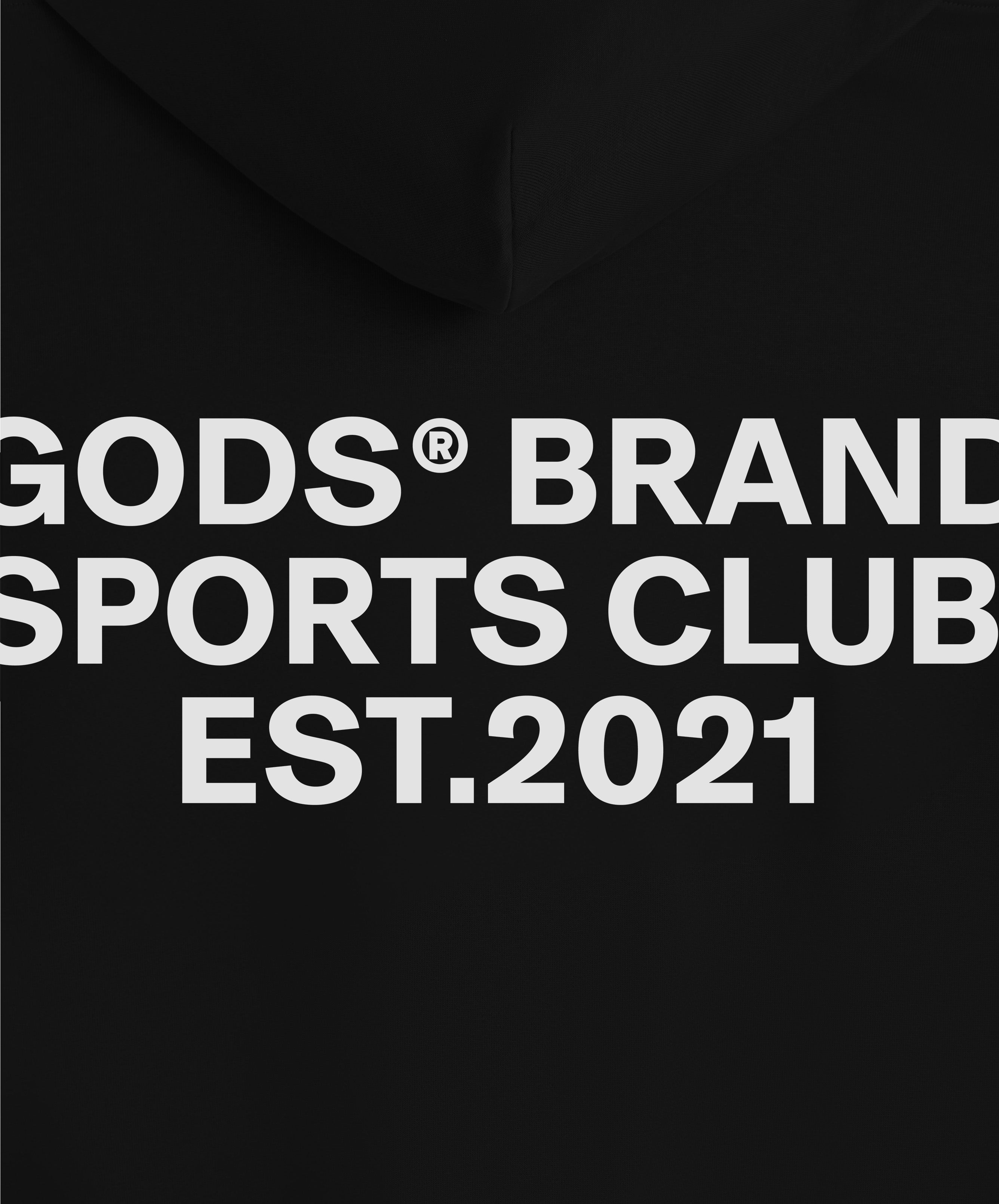 Gods® Brand Sports Club Hoodie Black