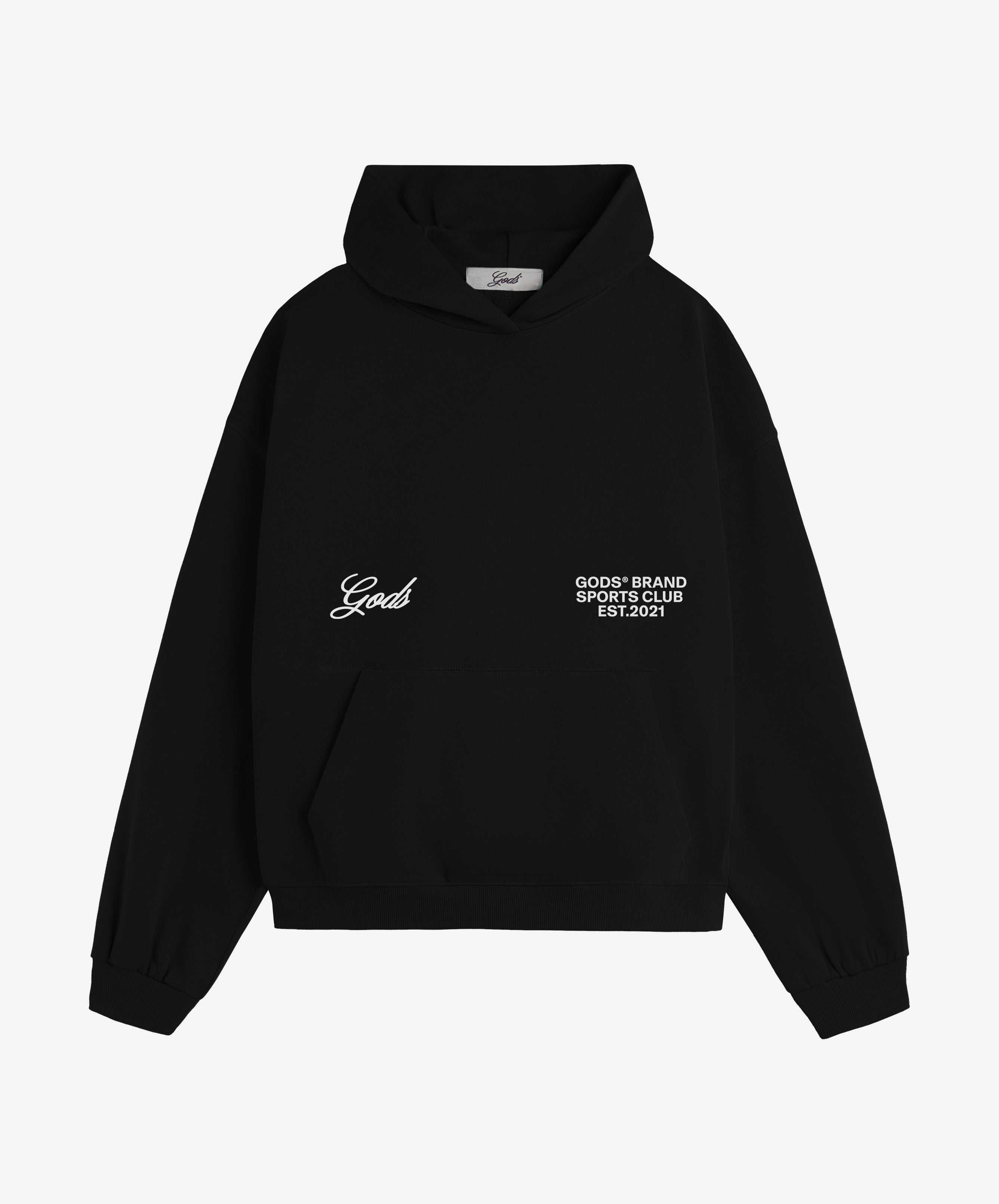 Gods® Brand Sports Club Hoodie Black