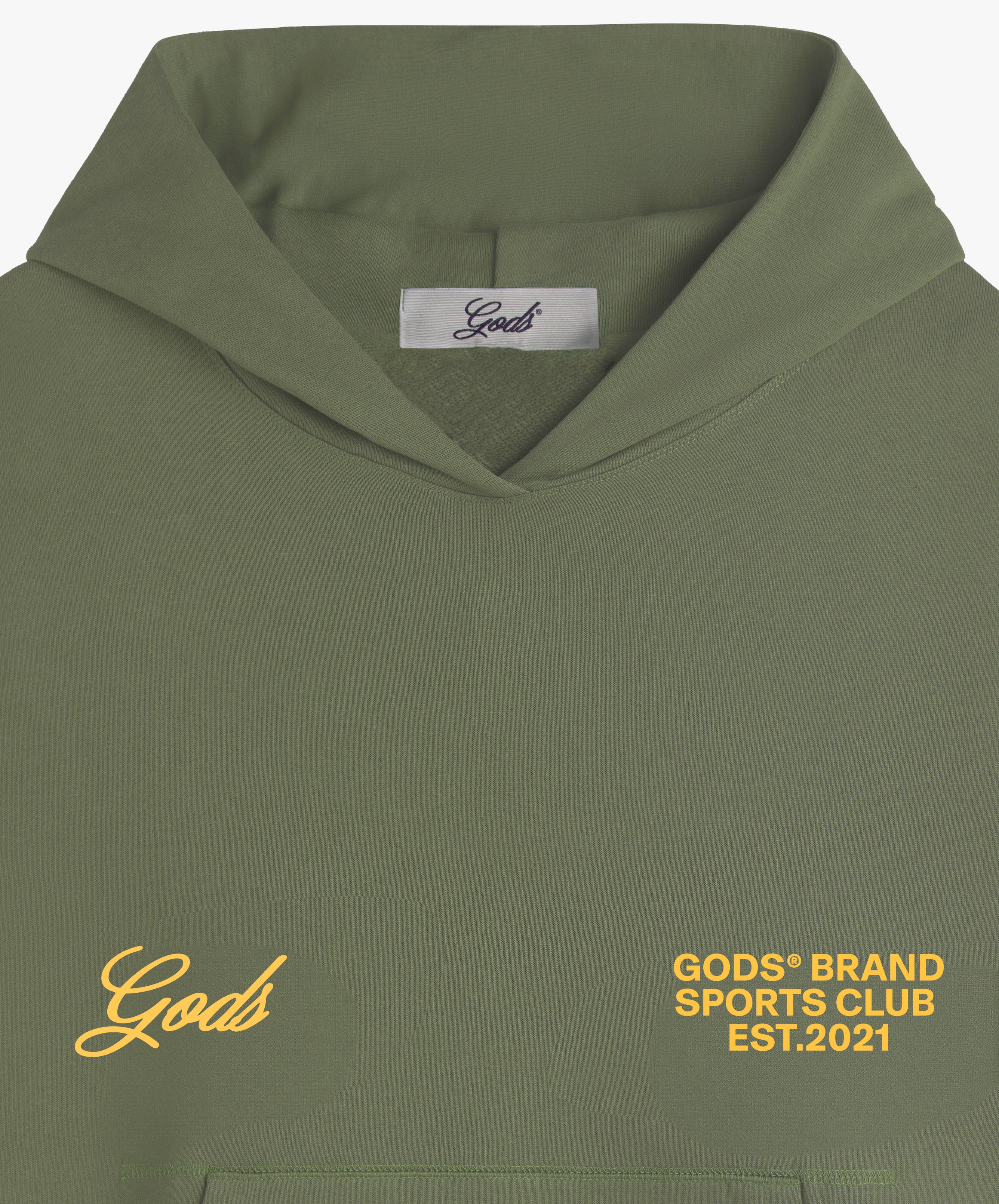 Gods® Brand Sports Club Hoodie Military Green