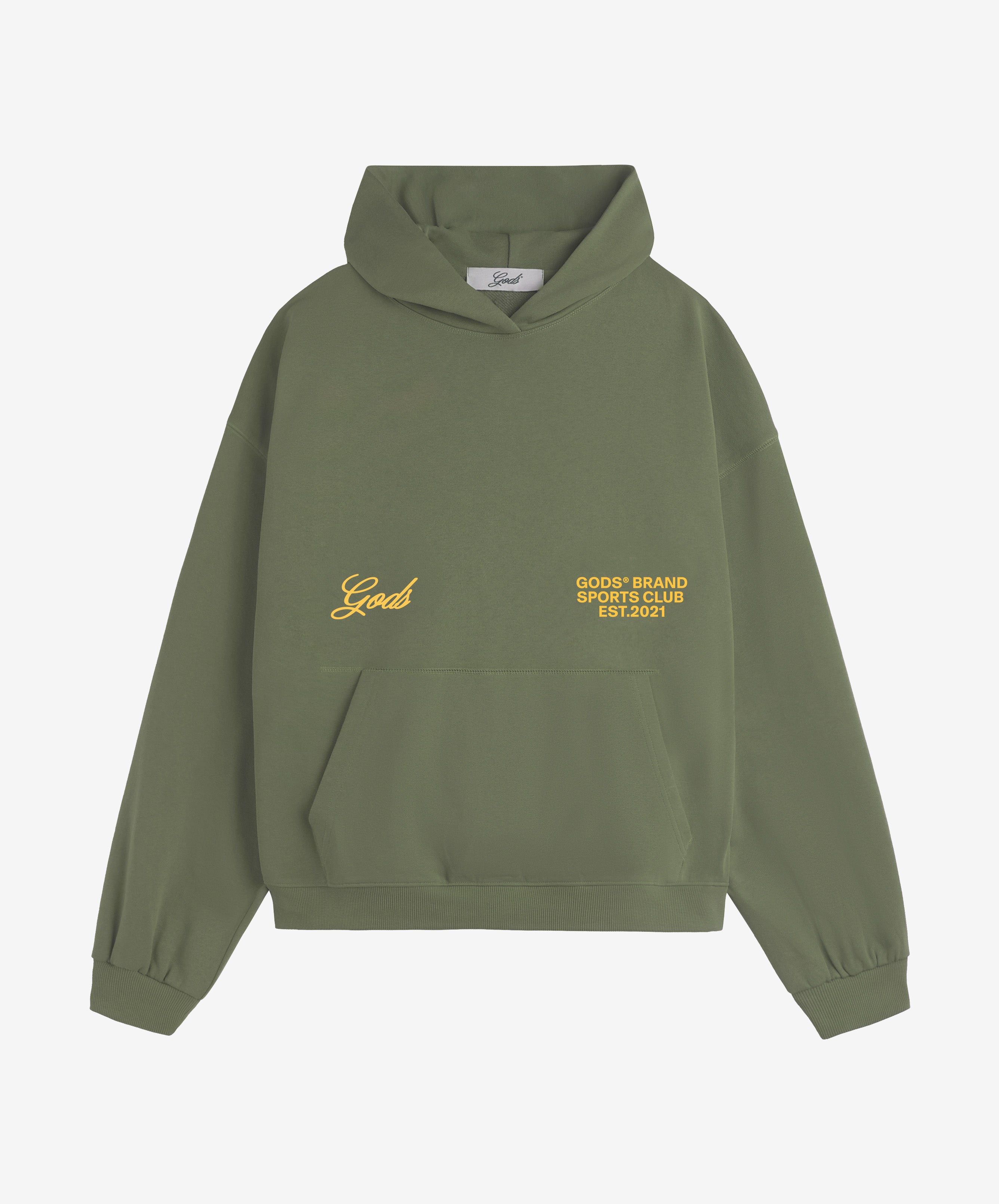 Gods® Brand Sports Club Hoodie Military Green