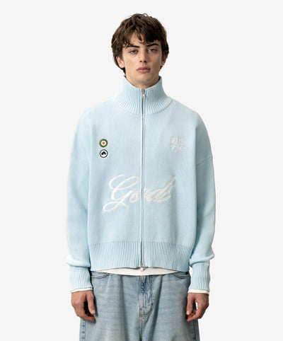 Gods Knitted Zipper Blue