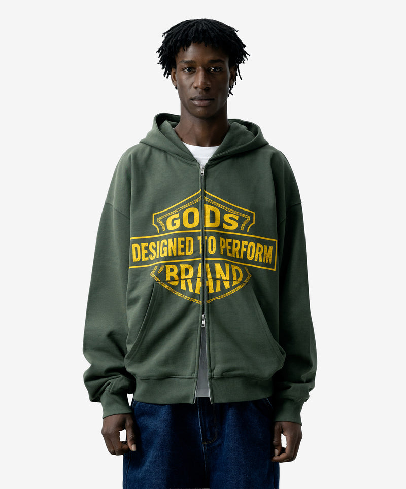 Designed To Perform Zipper Green