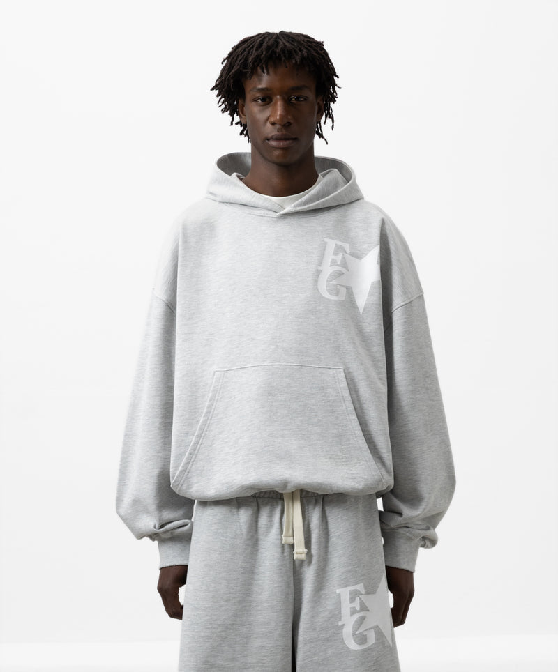 Star Hoodie Light Grey
