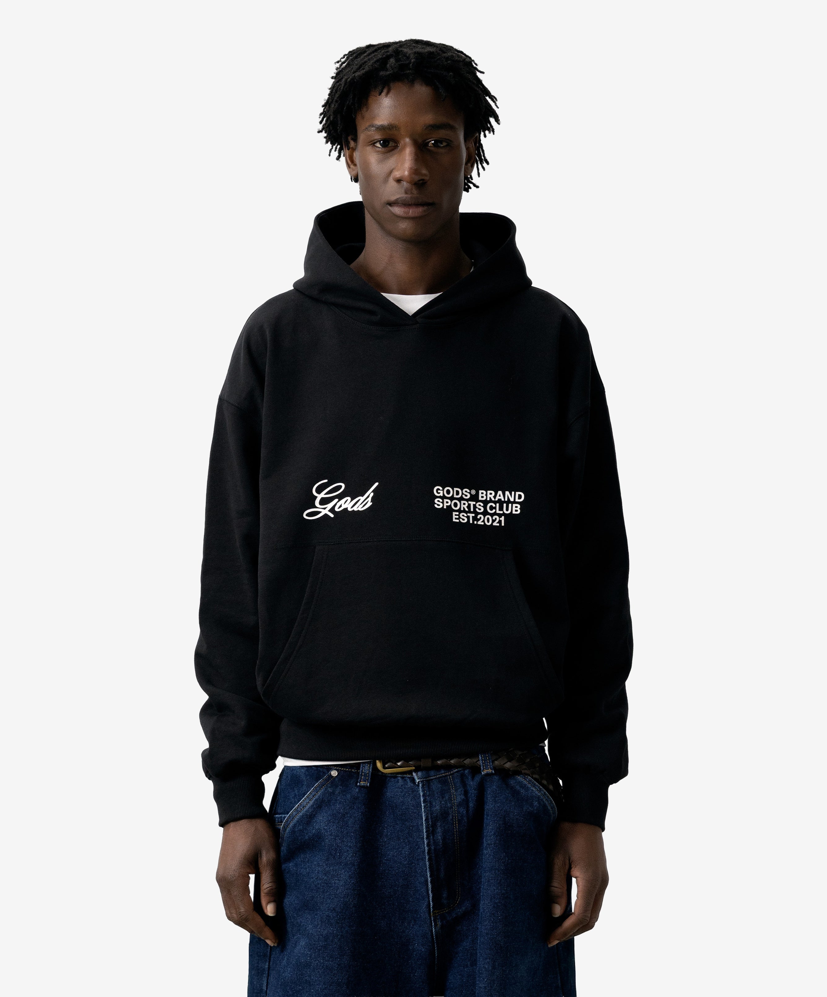 Gods® Brand Sports Club Hoodie Black
