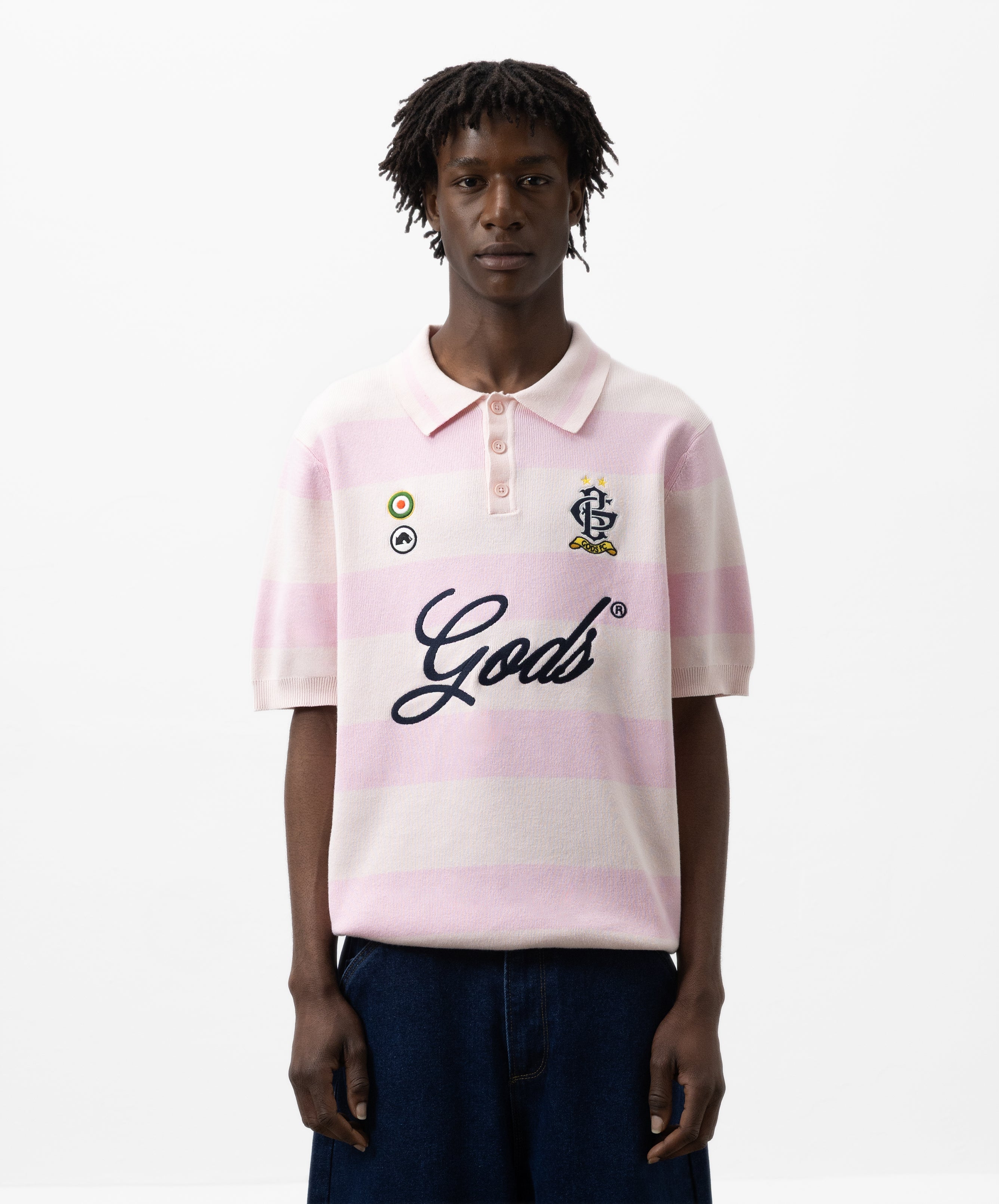 Striped Polo Rose