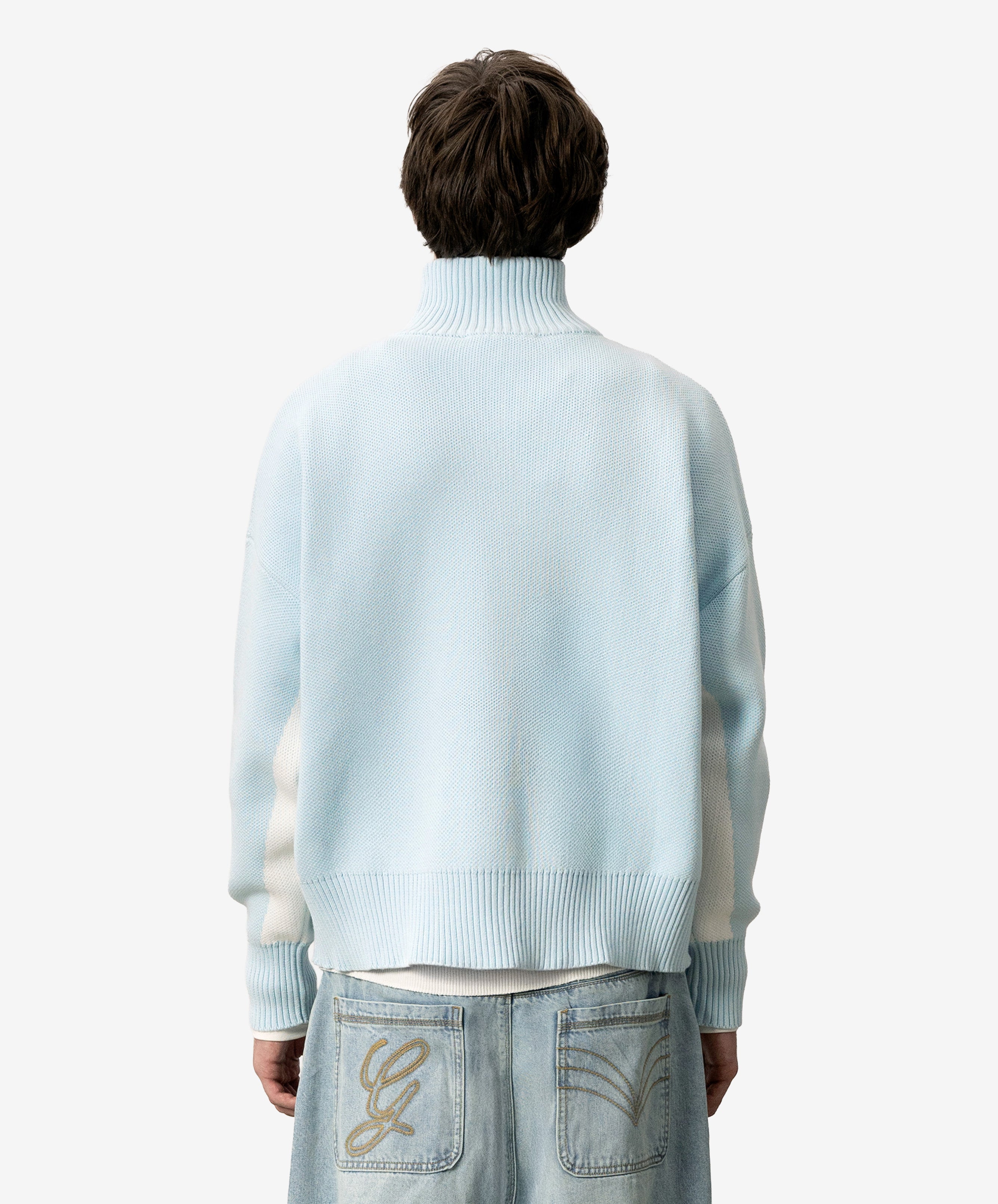 Gods Knitted Zipper Blue