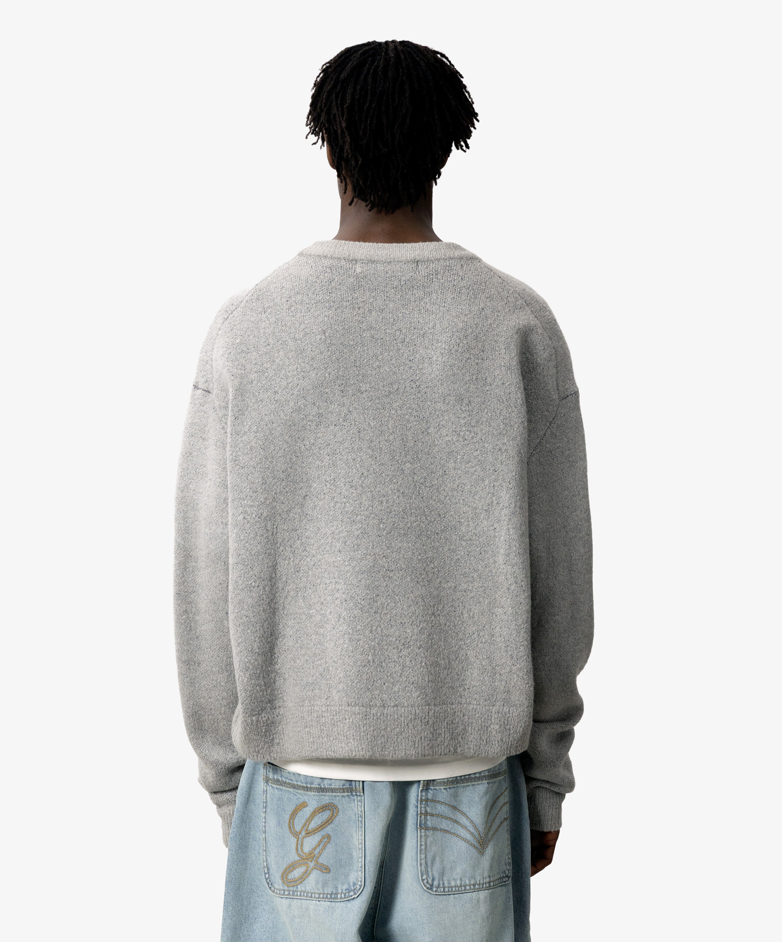 G'S Knitted Sweater Light Grey