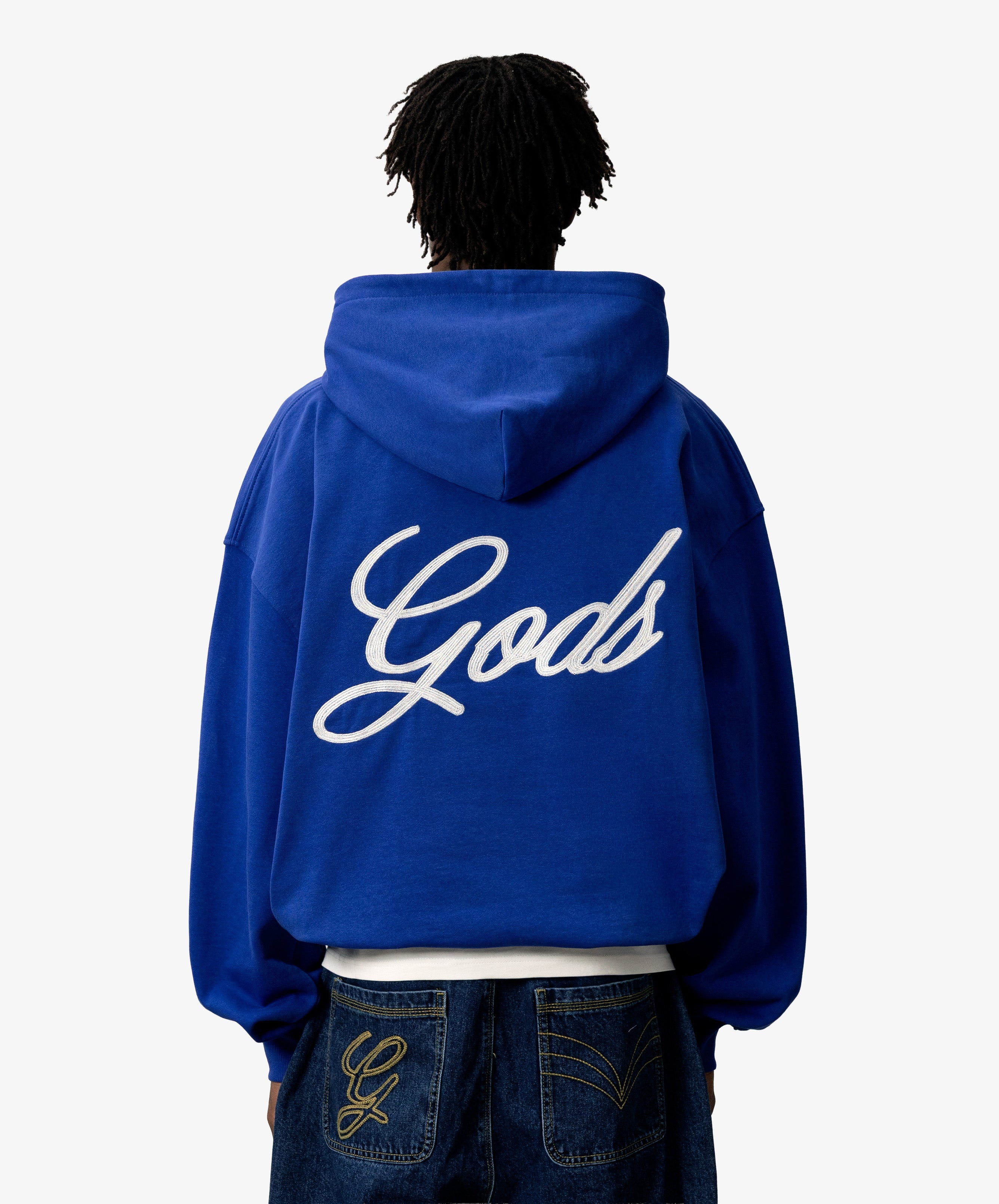 Love Script Hoodie Blue