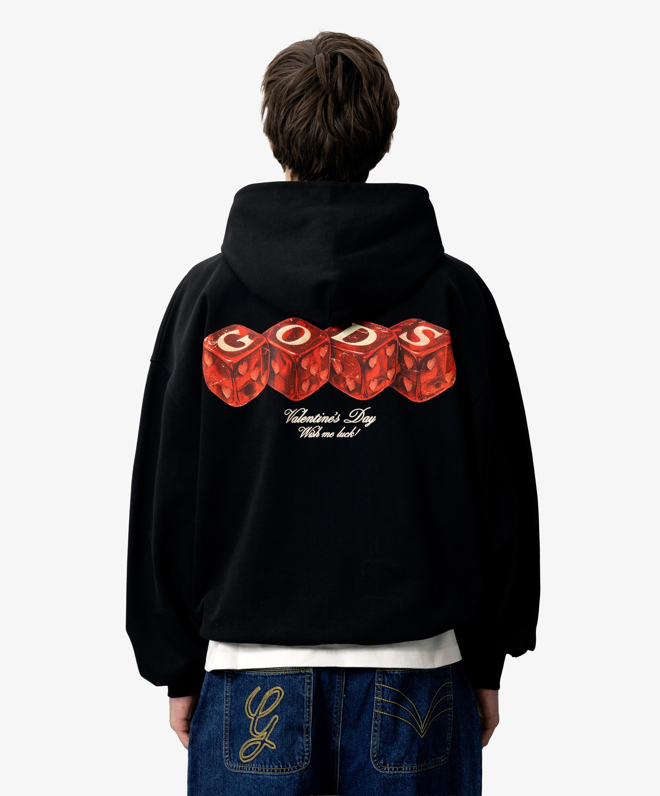 Red Dice Hoodie Black