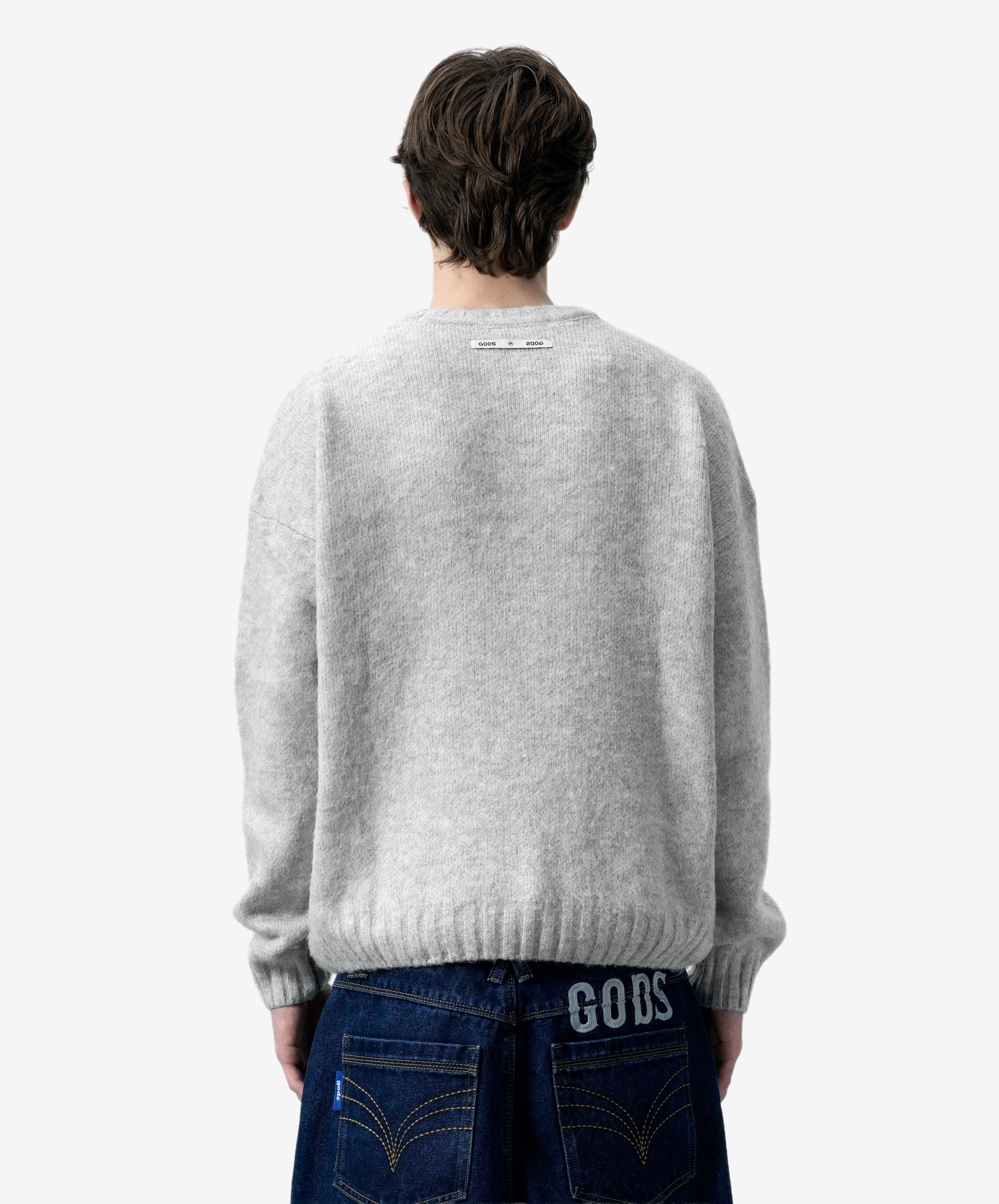 Billiard Knitted Sweater Light Grey