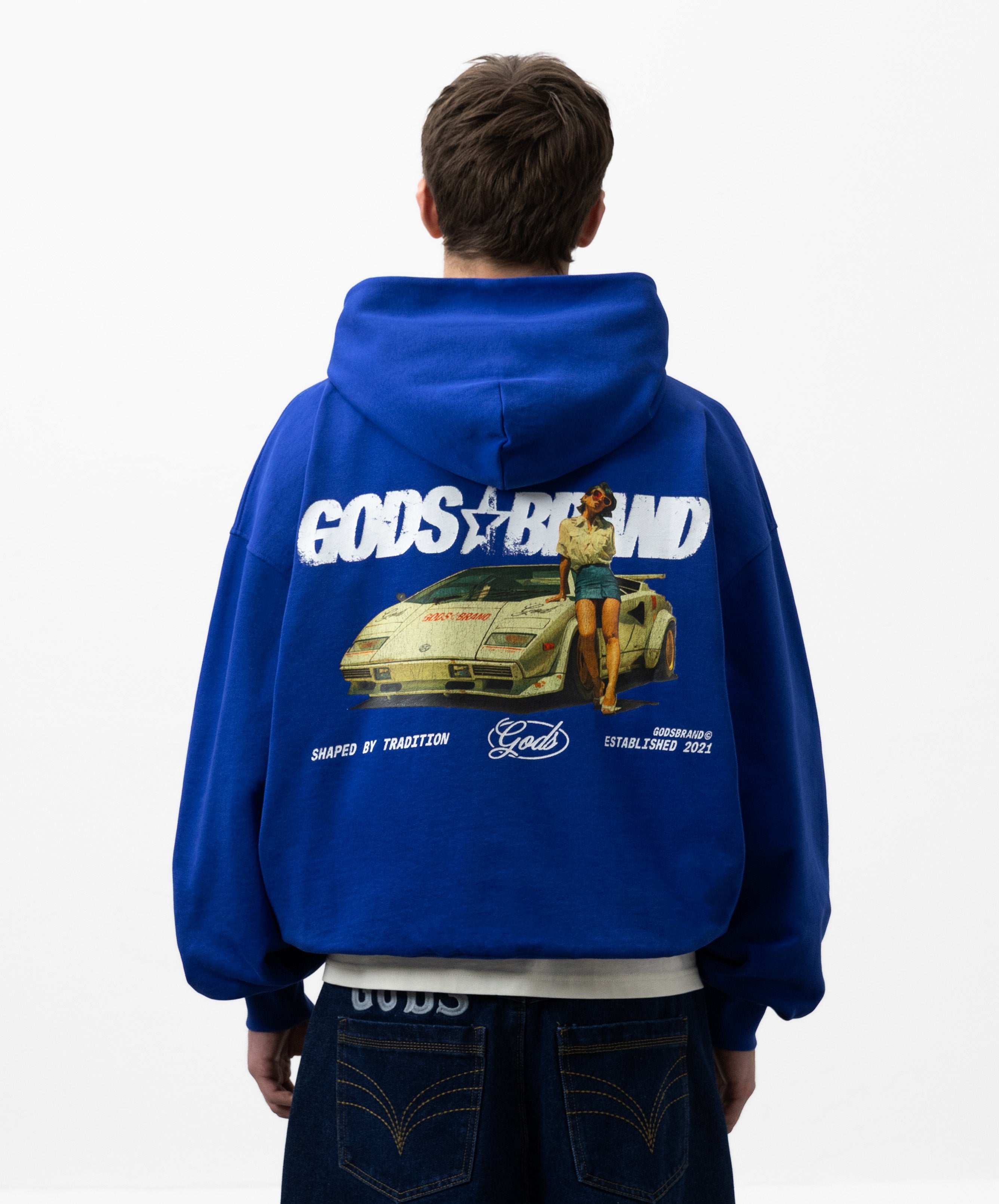 Sportscar Hoodie Blue