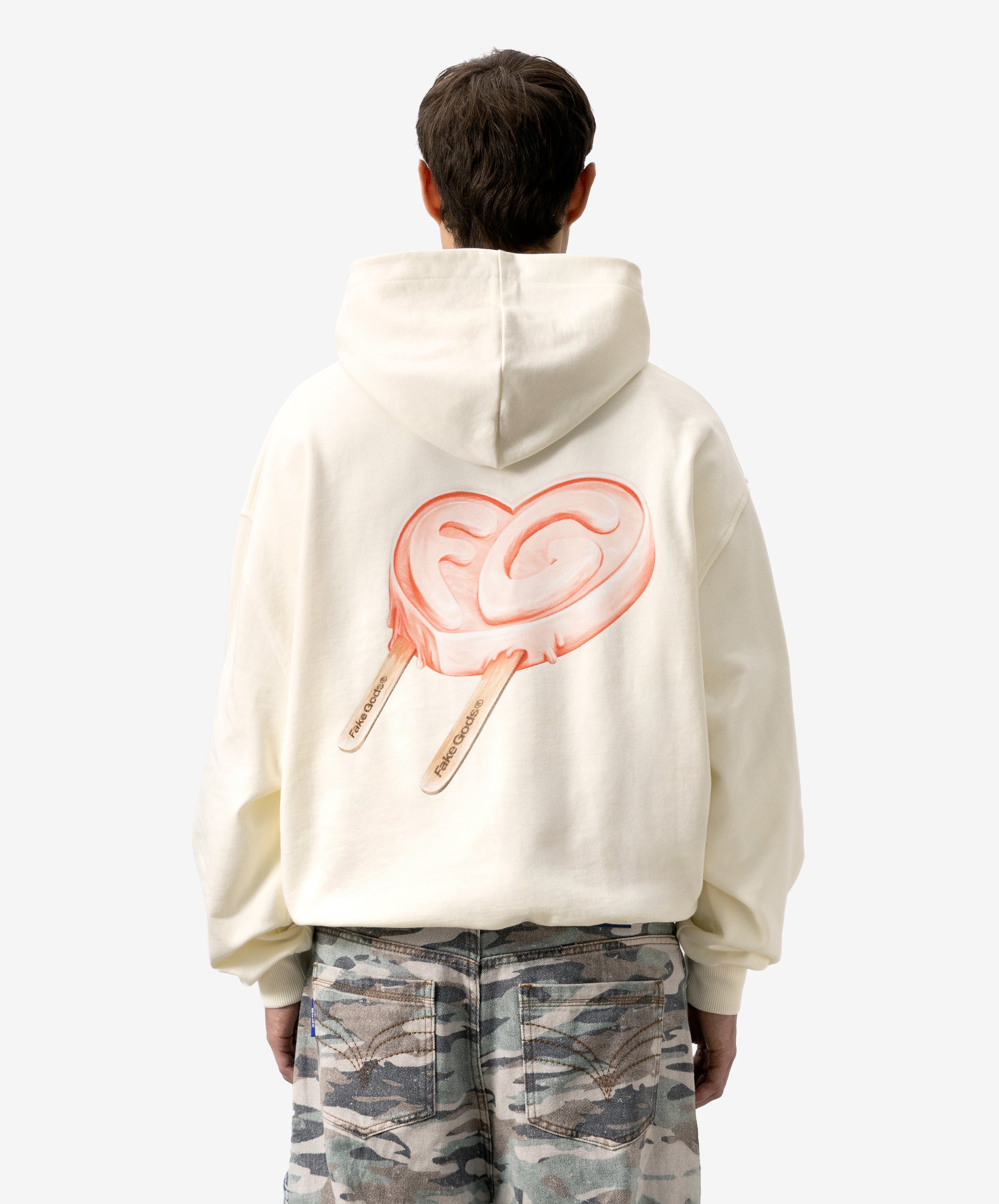 Iced Heart Hoodie Cream