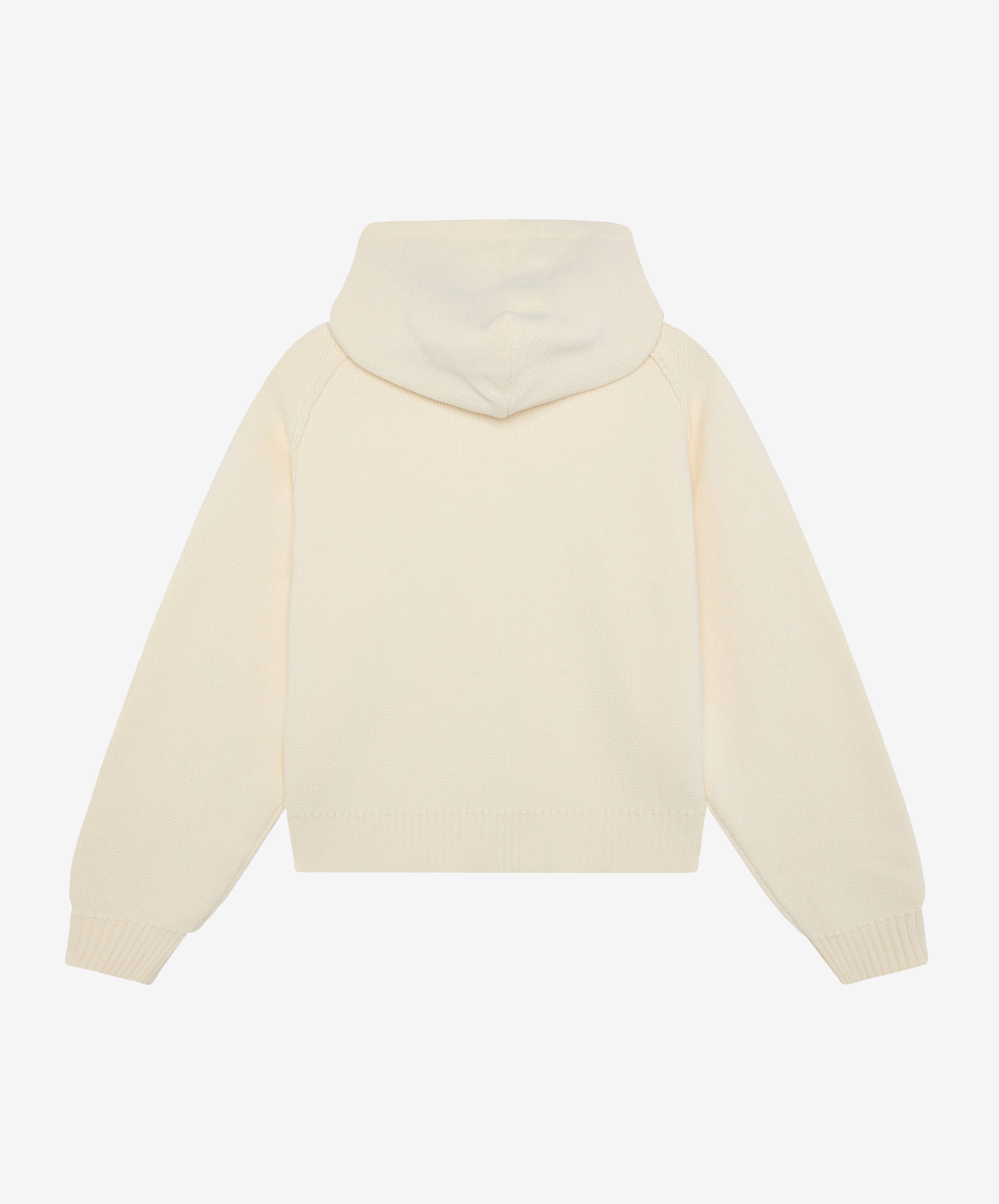 Script Knitted Zipper White