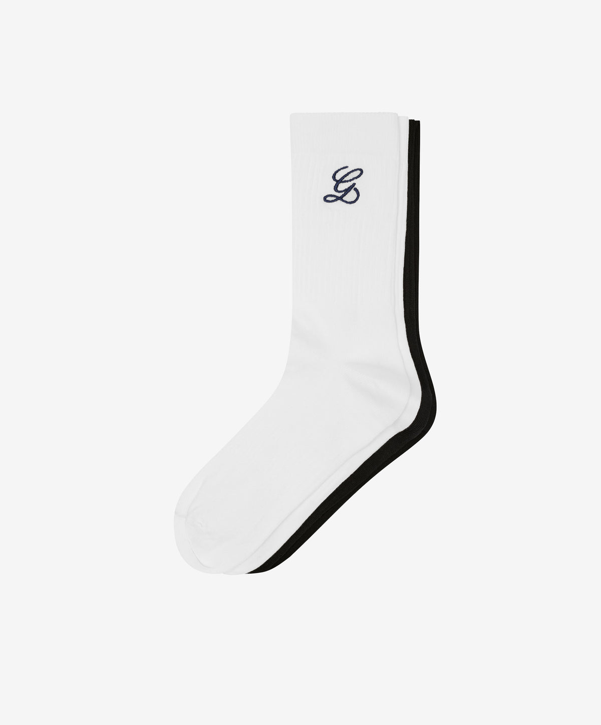 G LOGO SOCKS 2 PACK BW