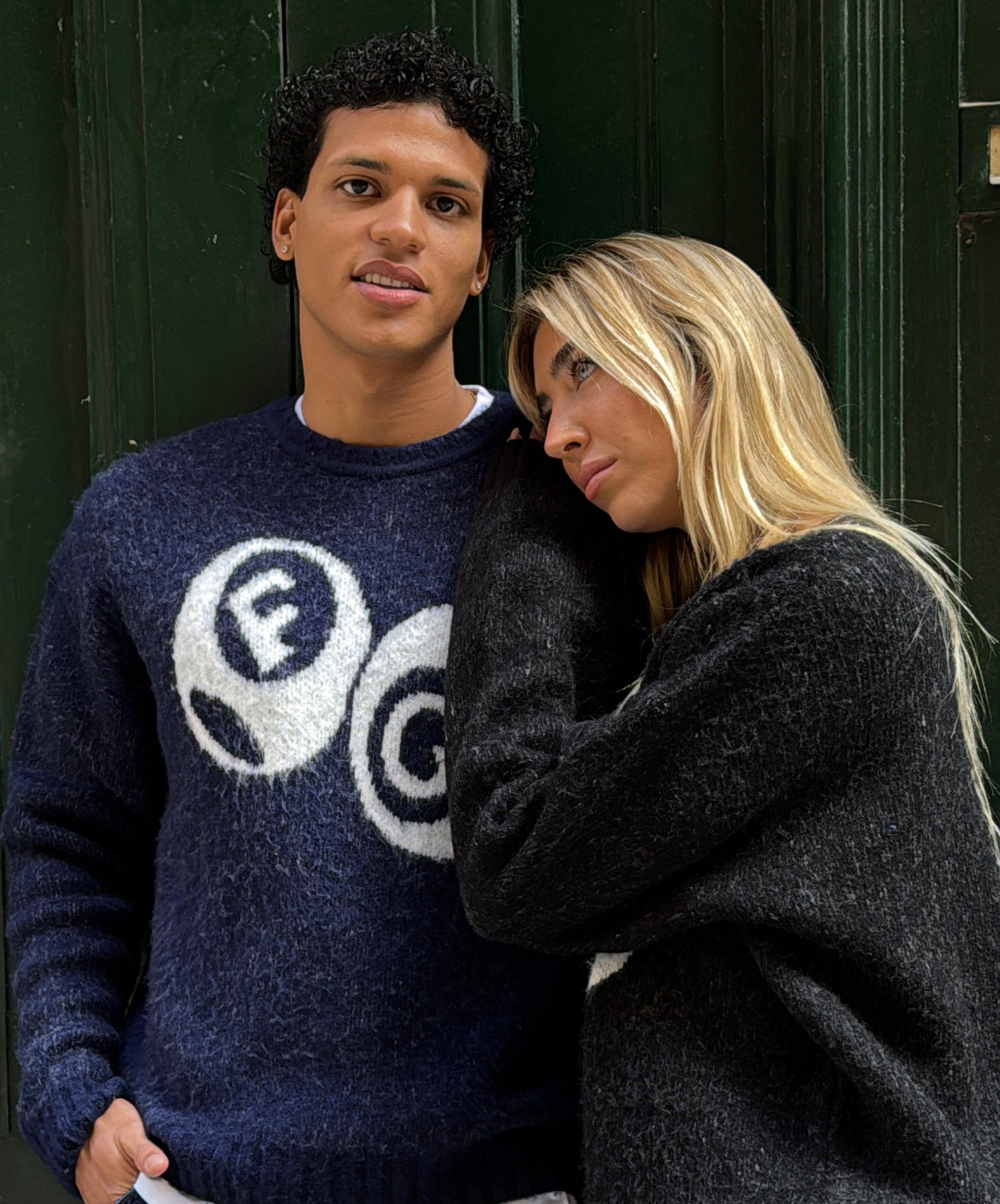 Billiard Knitted Mohair Sweater Navy