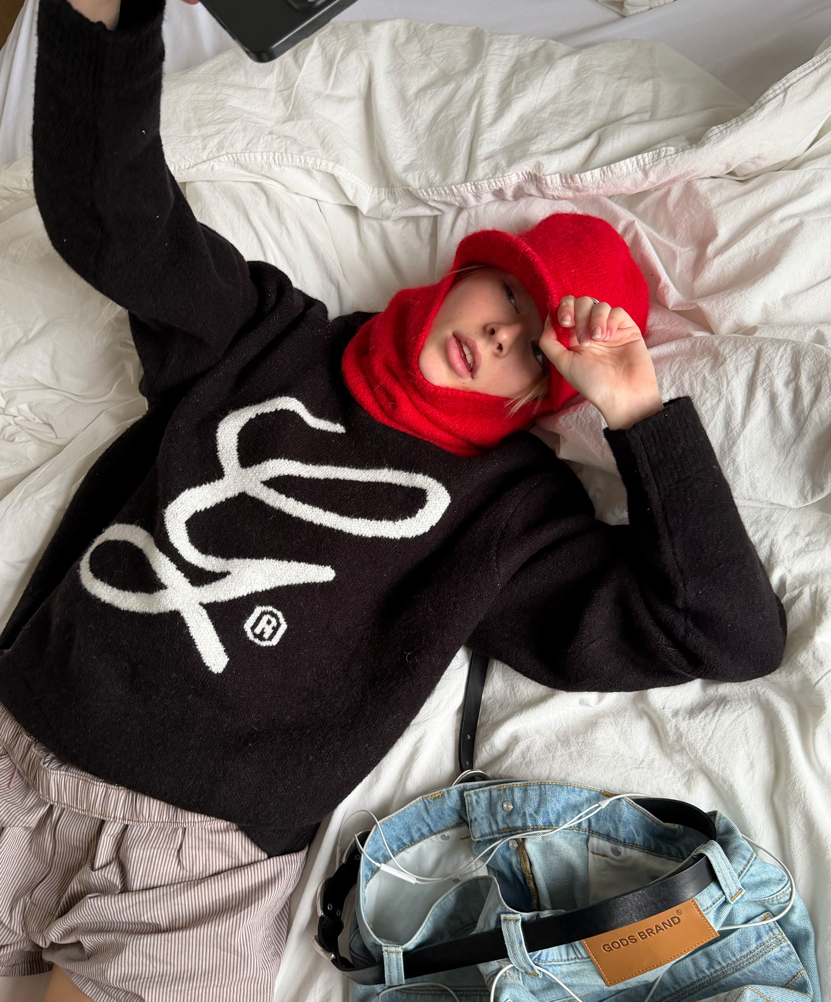 G'S Knitted Sweater Black