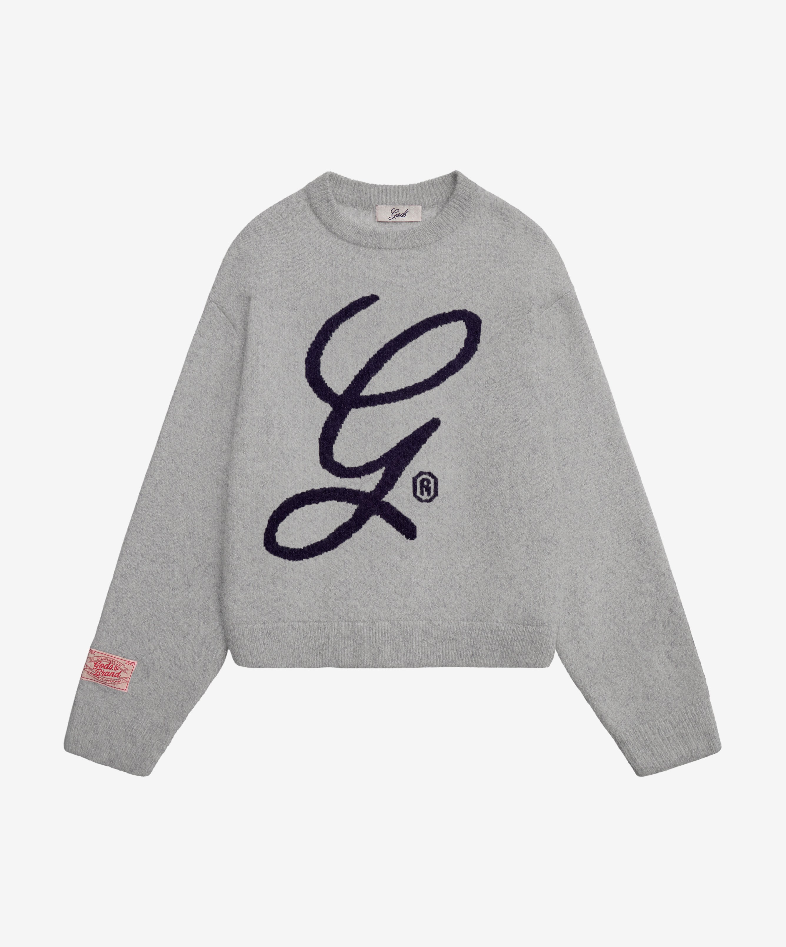 G'S Knitted Sweater Light Grey