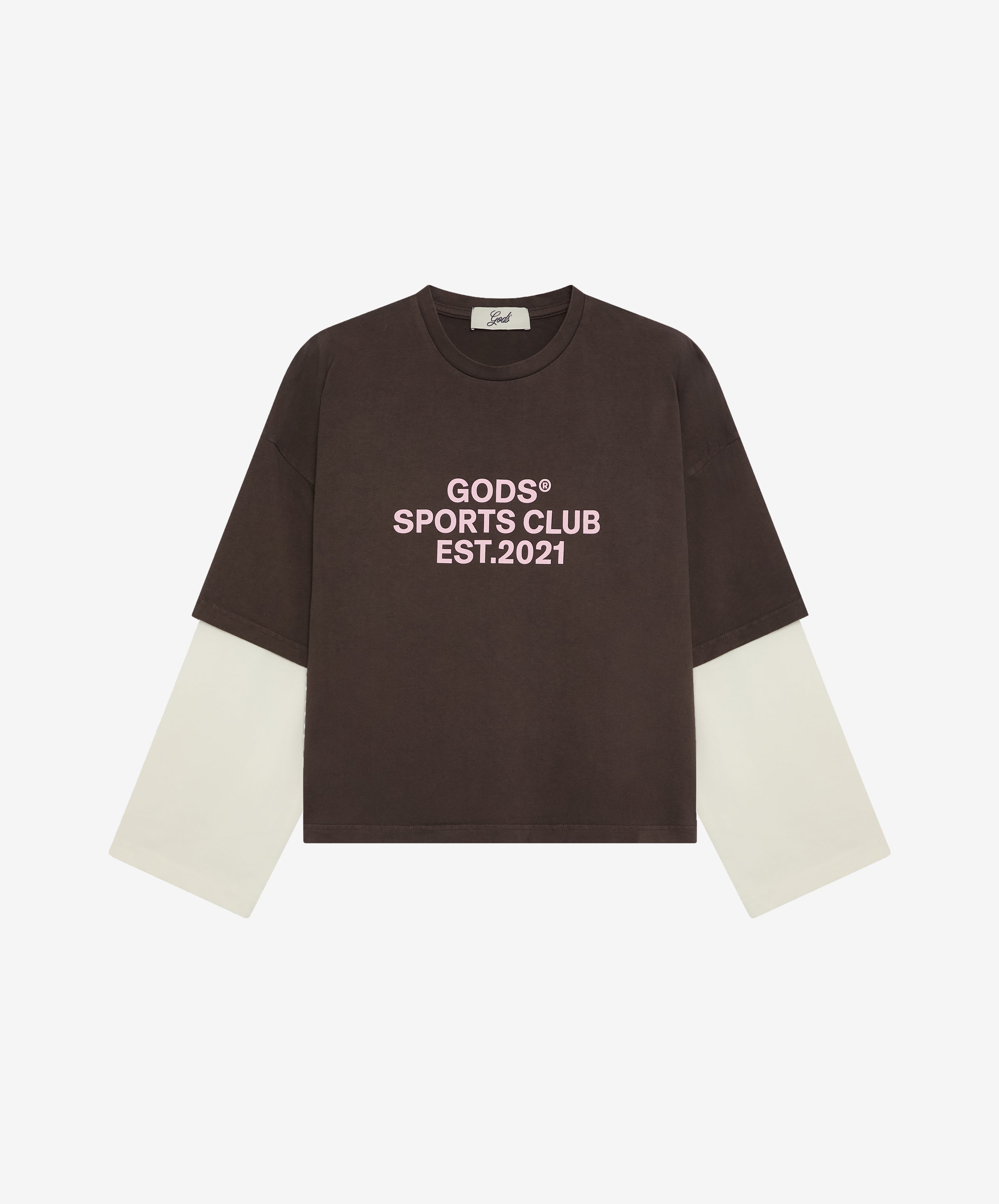 Sports Club Double Sleeve Brown