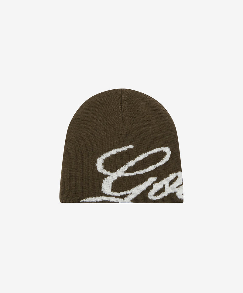 Gods Script Beanie Dark Green