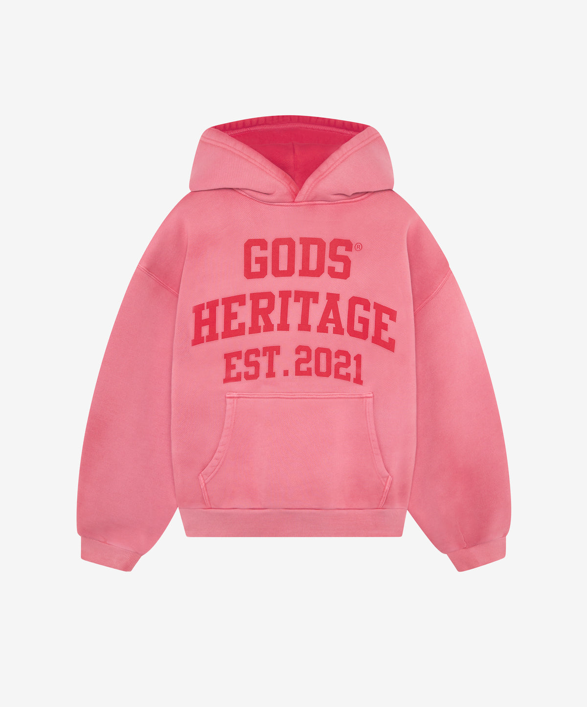 Heritage Washed Hoodie Red