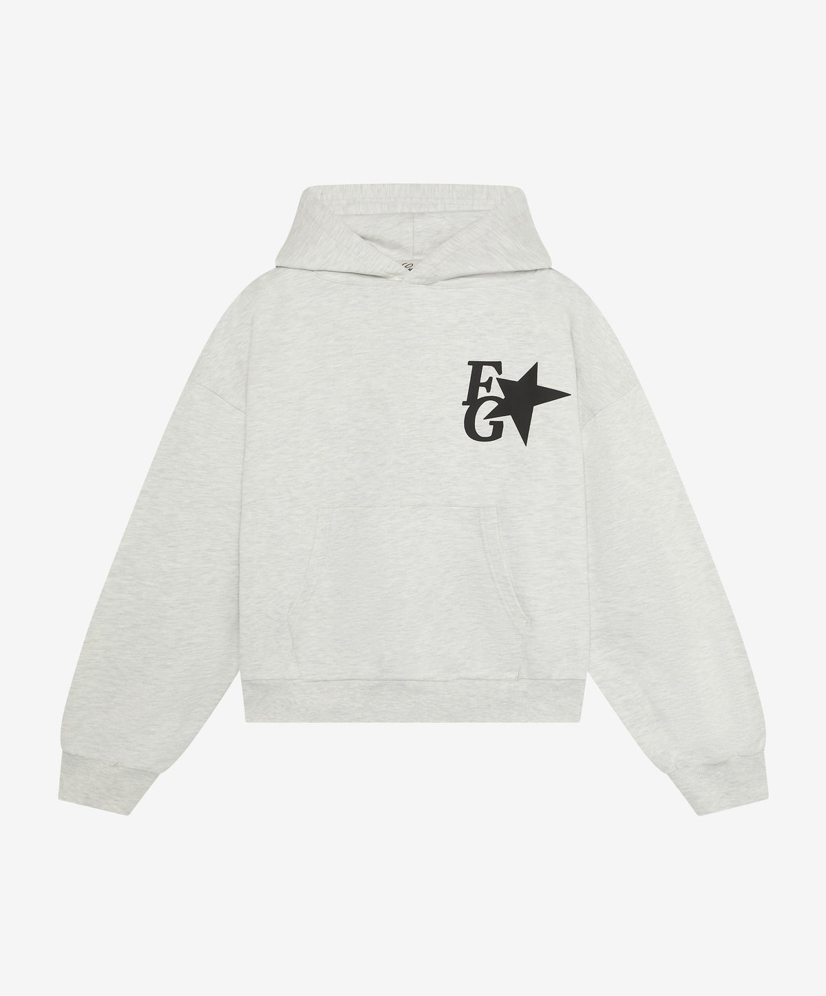 Gods Star Hoodie Grey Melange