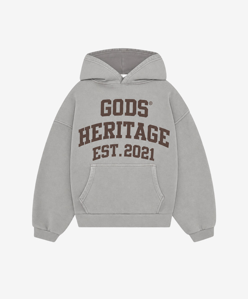 Heritage Washed Hoodie Grey