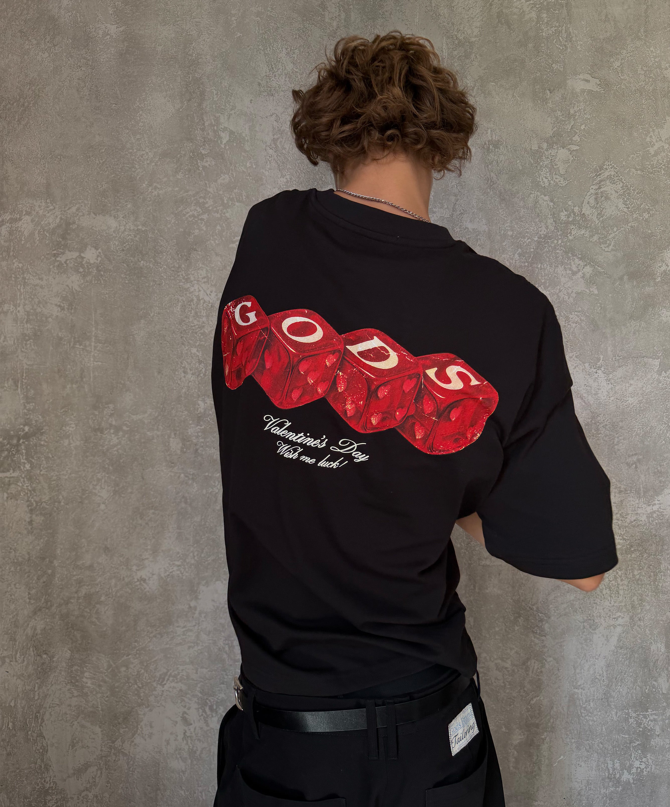 Red Dice Tee Black