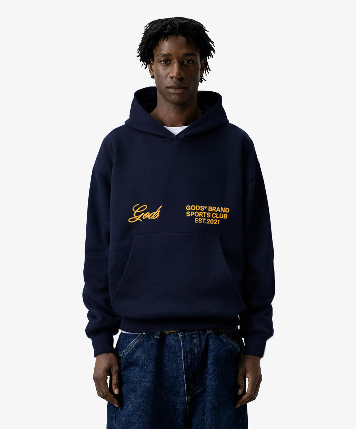 Gods® Brand Sports Club Hoodie Navy