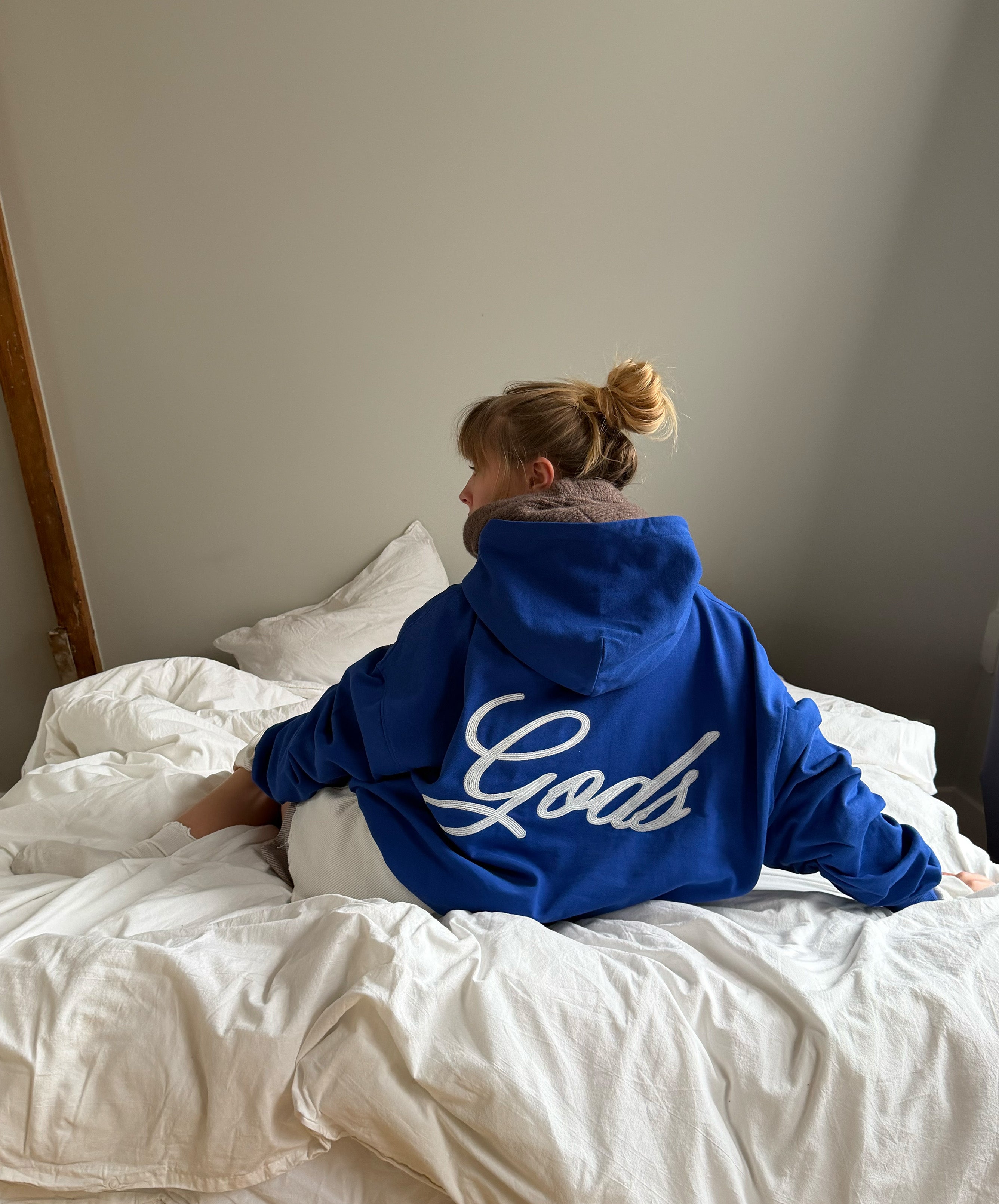 Love Script Hoodie Blue