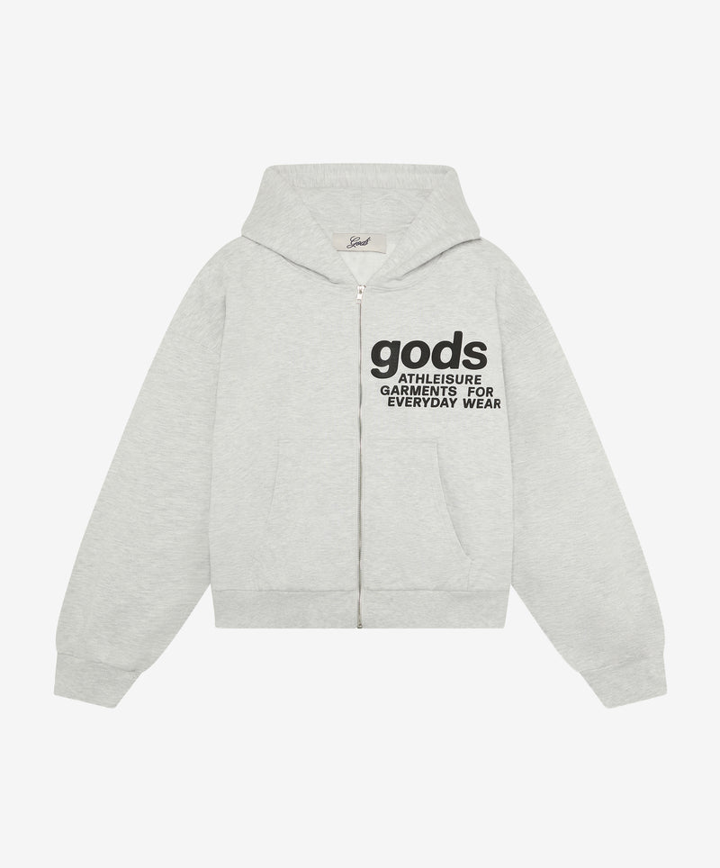 Puffy Athleisure Zipper Grey