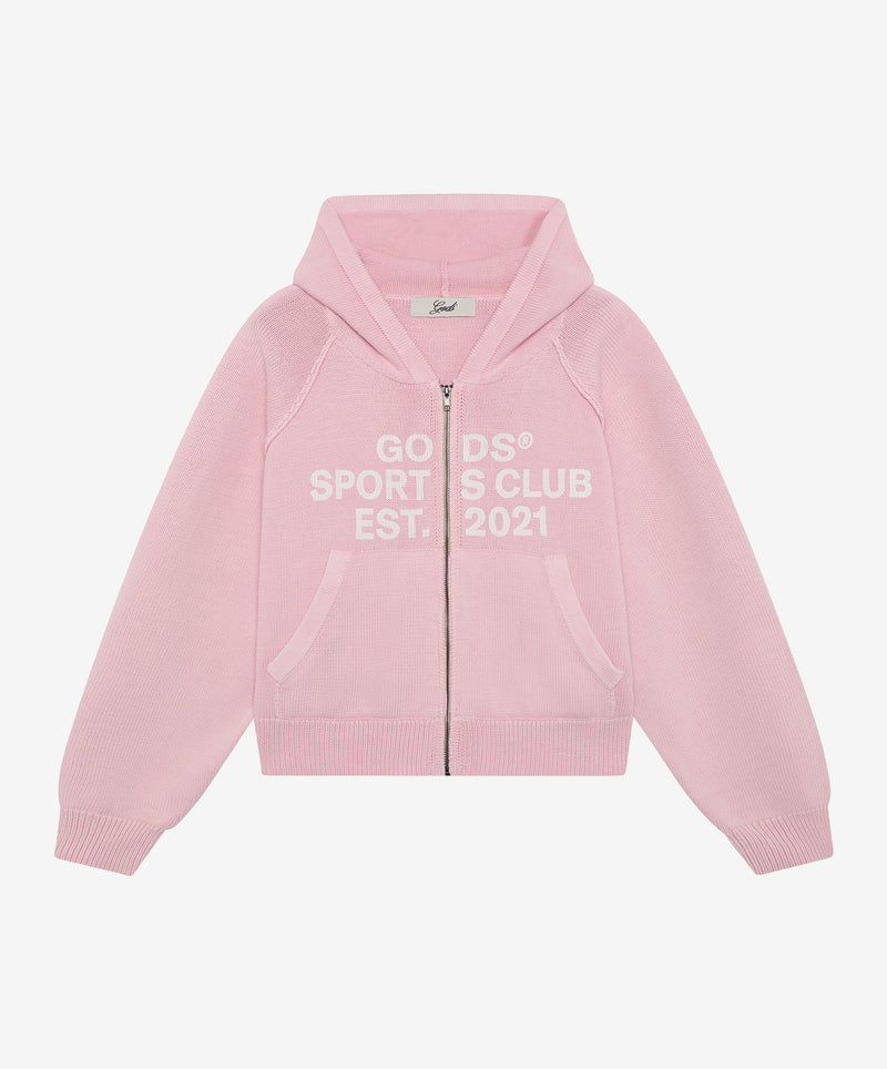 Sunfaded Knitted Zipper Pink