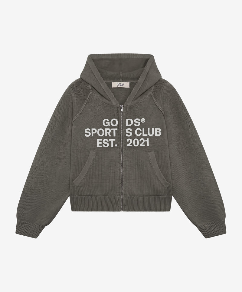 Sunfaded Knitted Zipper Anthra