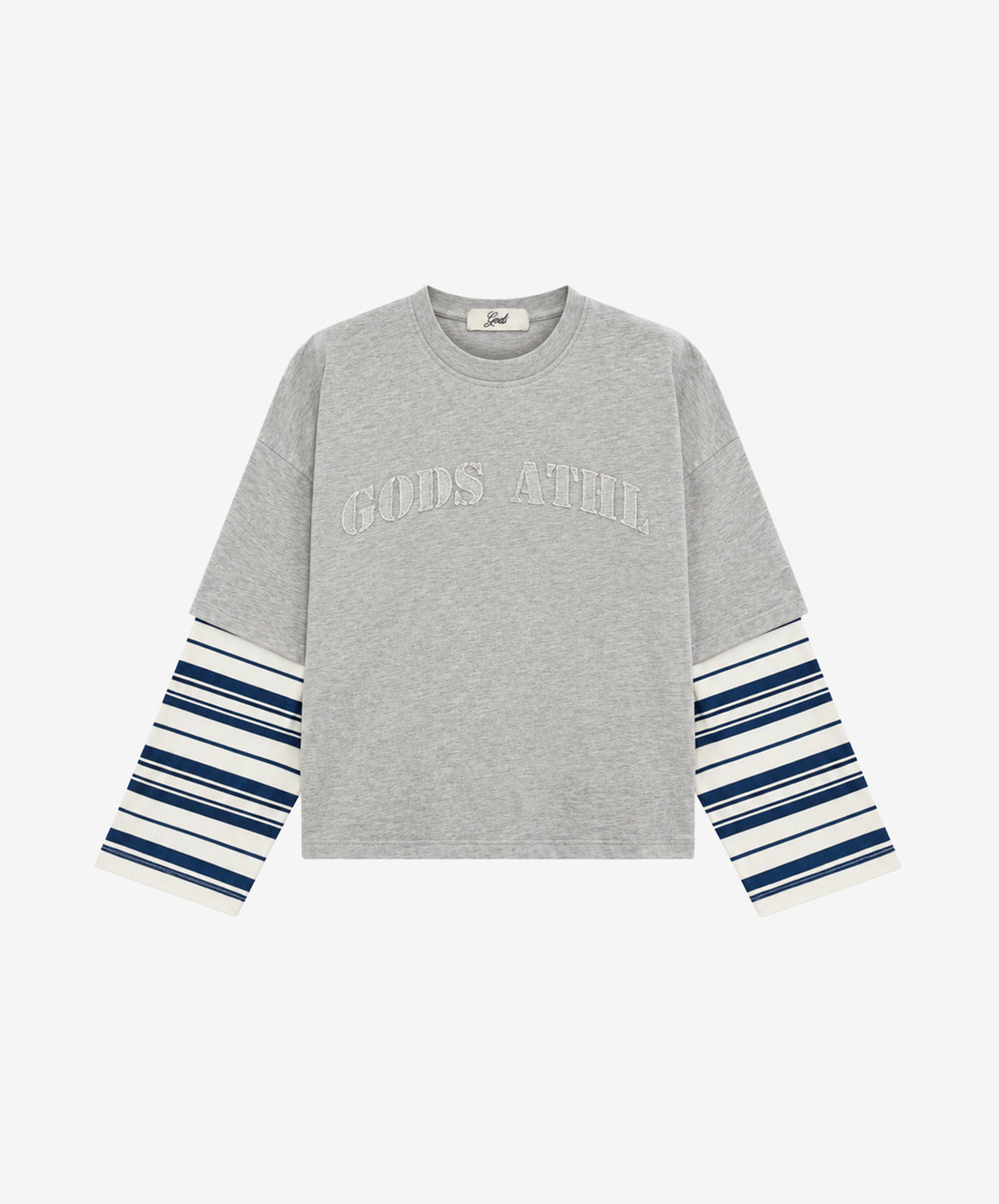 Stripes Double Sleeve Athl. Grey