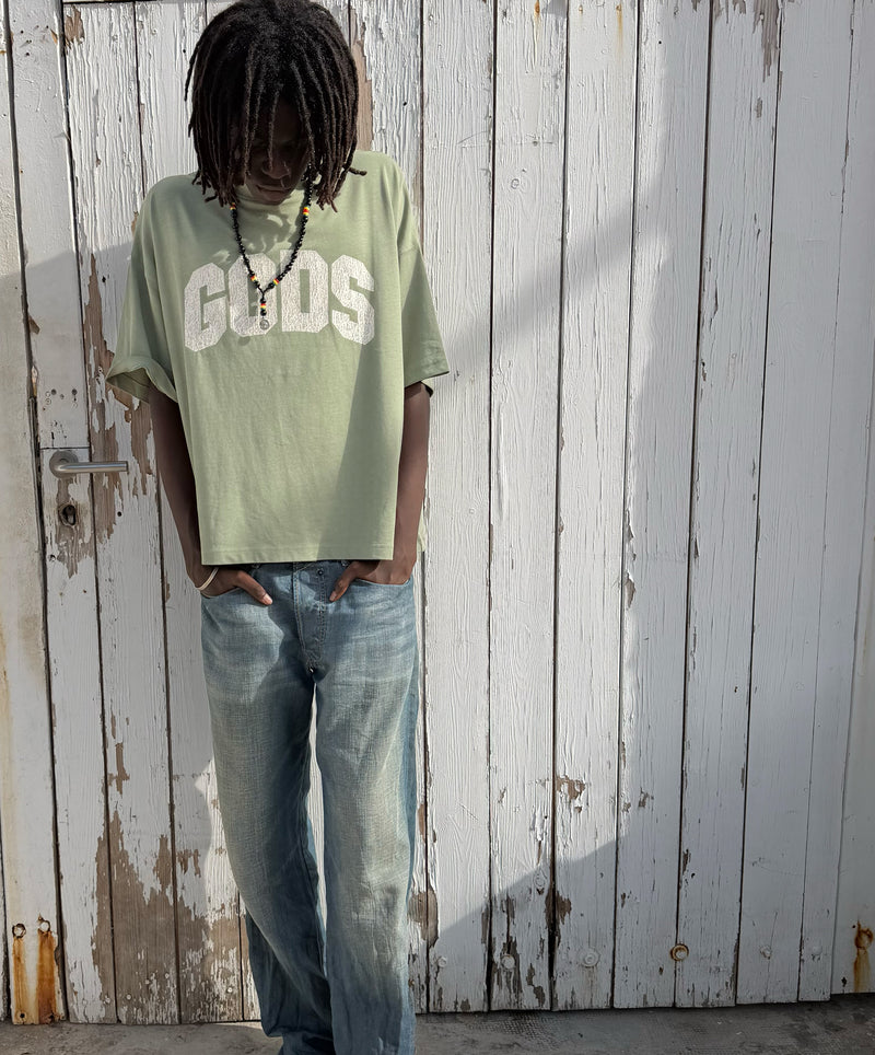 Gods Boxy Tee Green