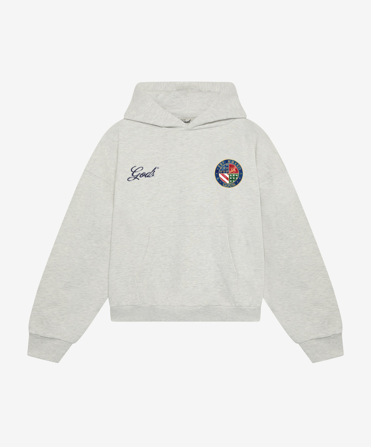Heraldic Hoodie Grey
