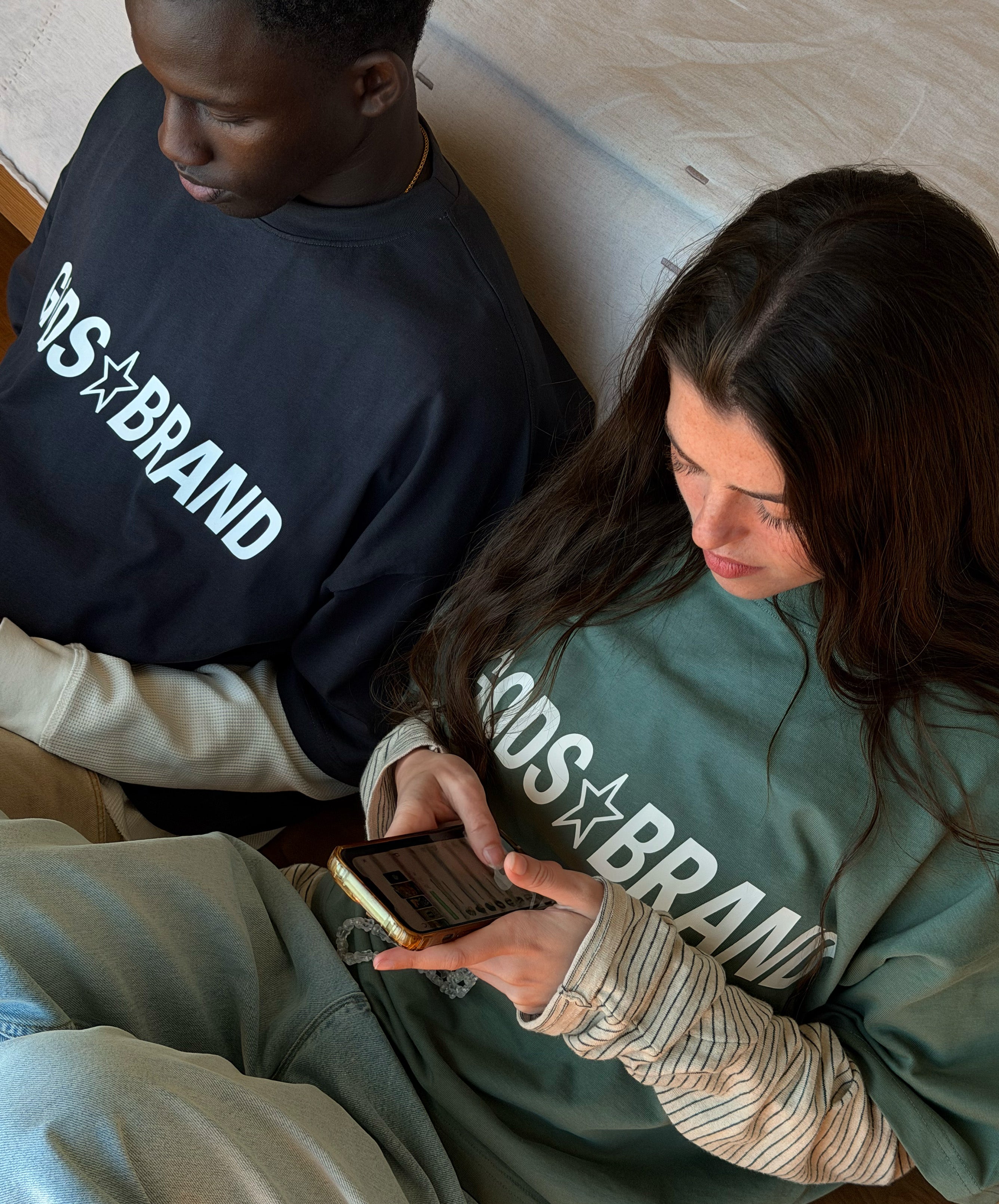 Gods Star Boxy Tee Green