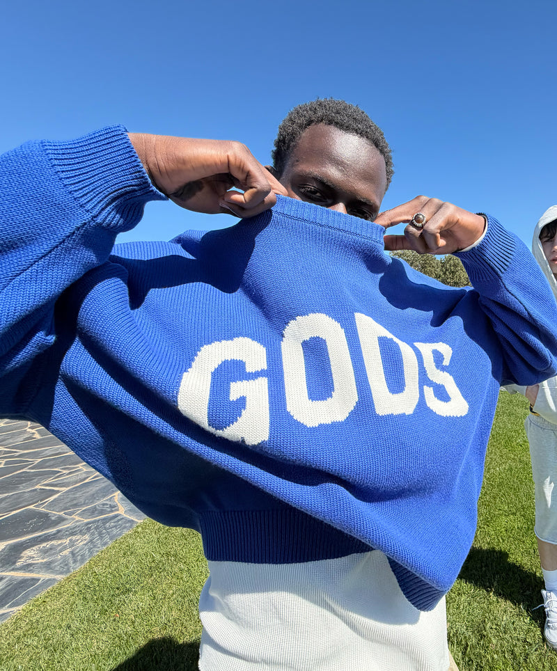 Gods Knitted Sweater Blue