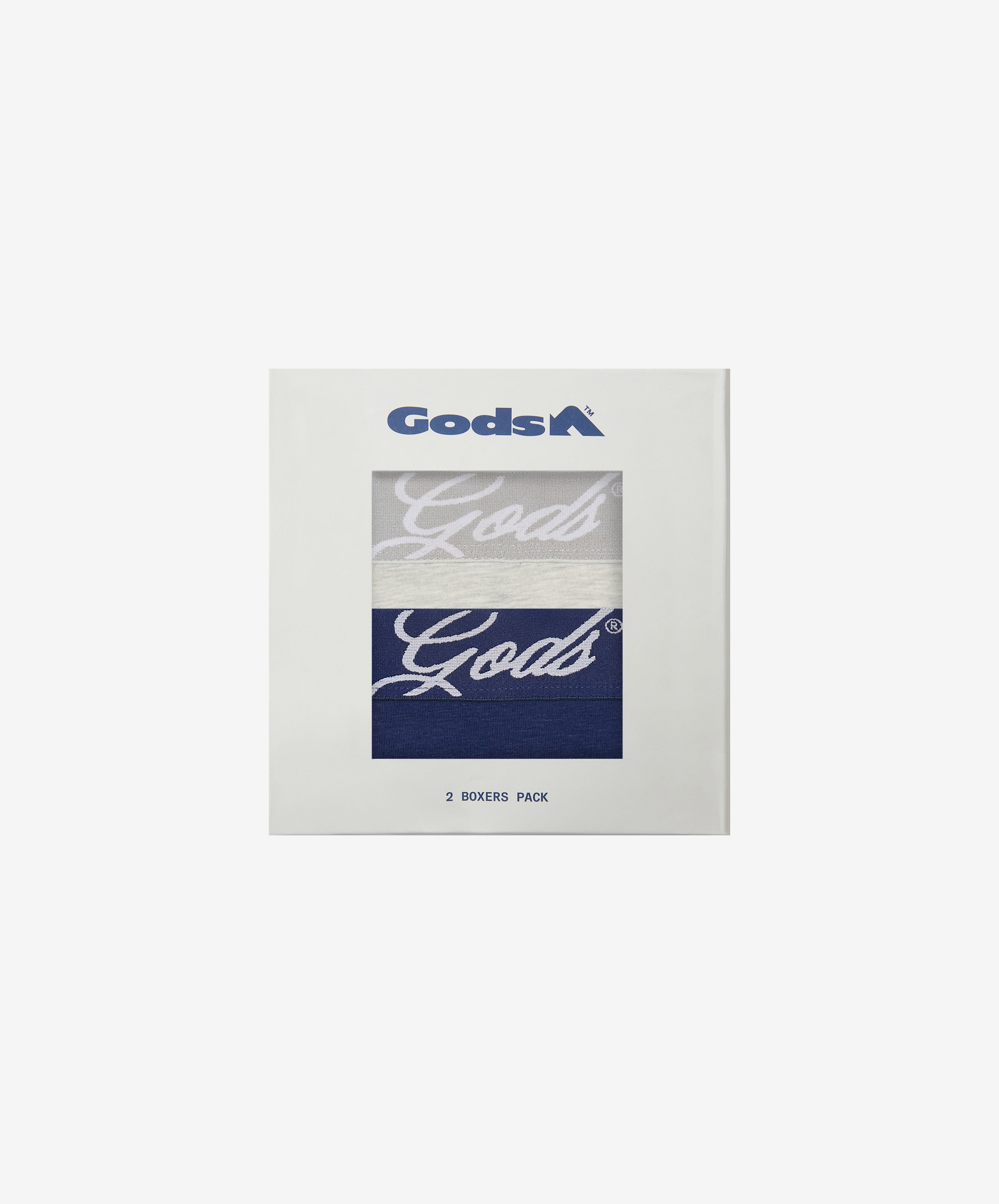 Gods Boxers Grey and Navy Pack