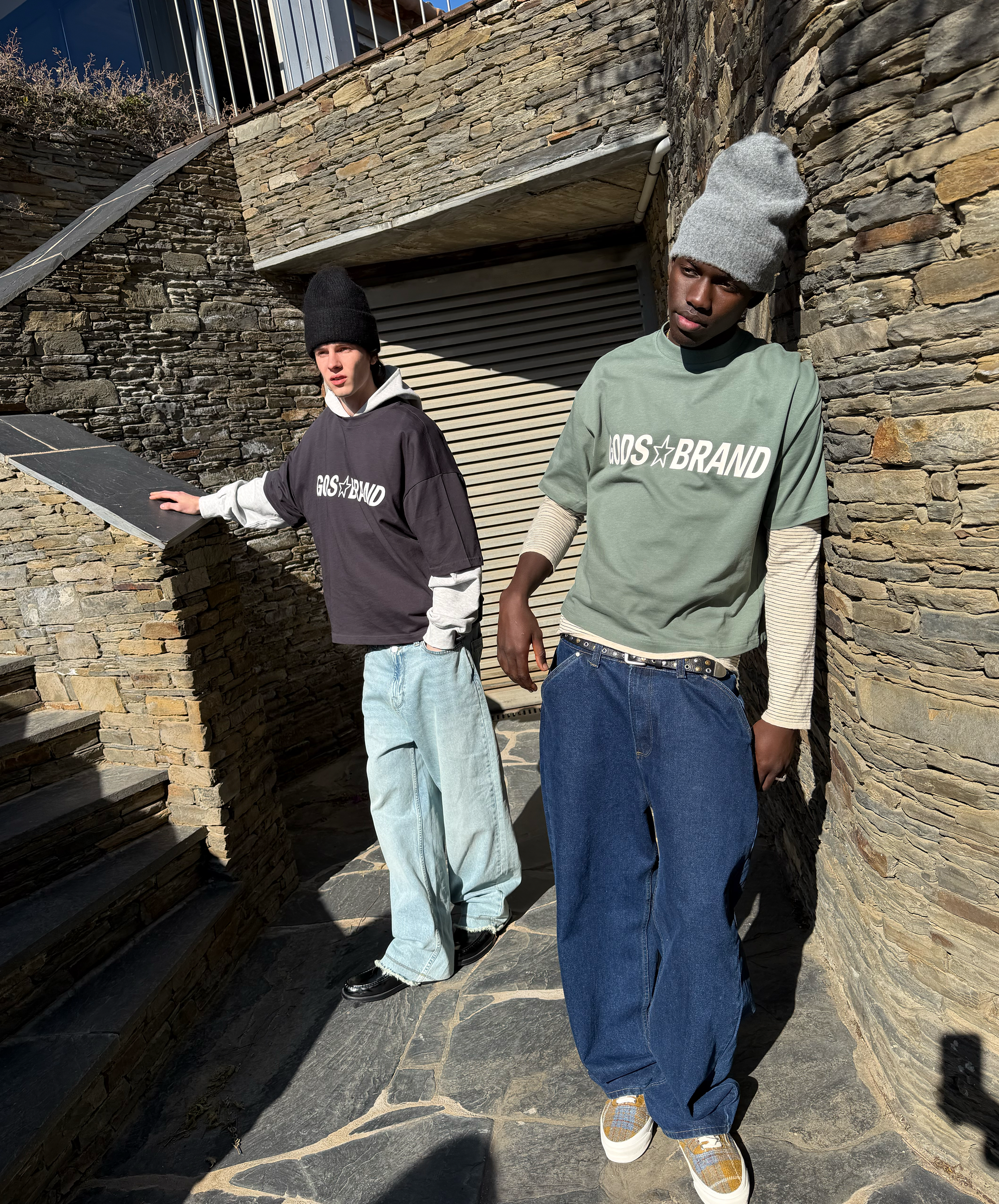 Gods Star Boxy Tee Green