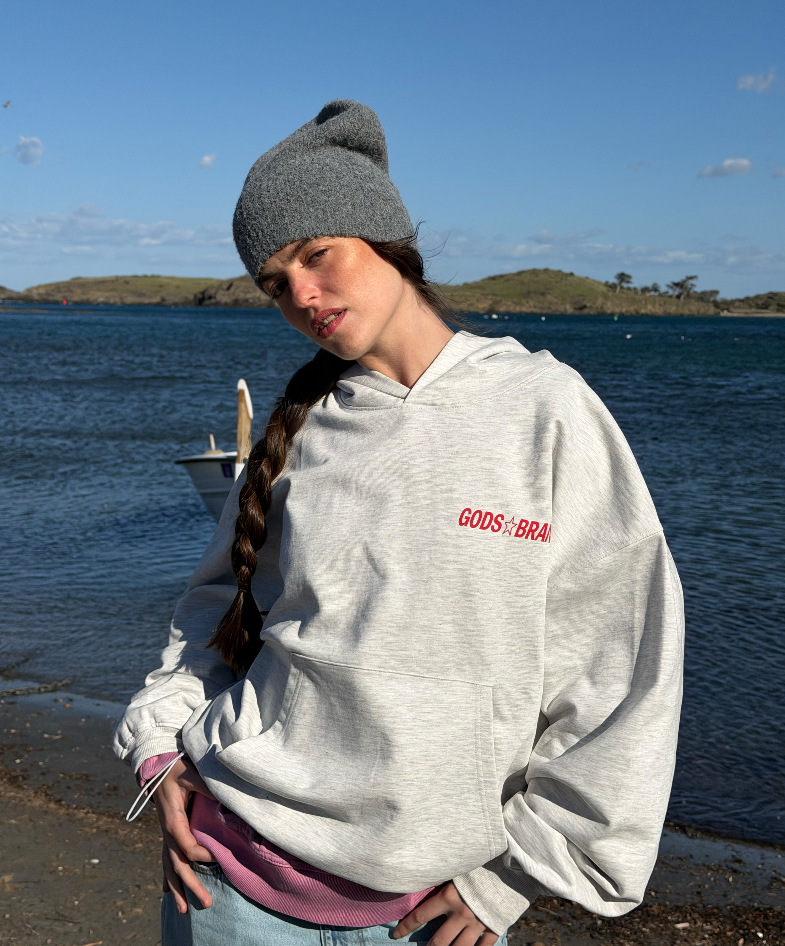 Sportscar Hoodie Grey Melange