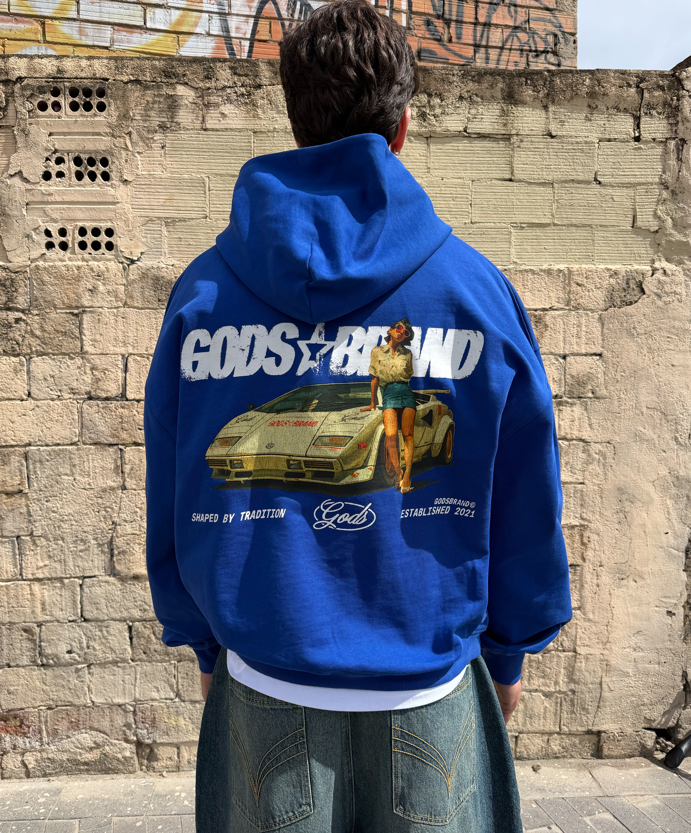 Sportscar Hoodie Blue