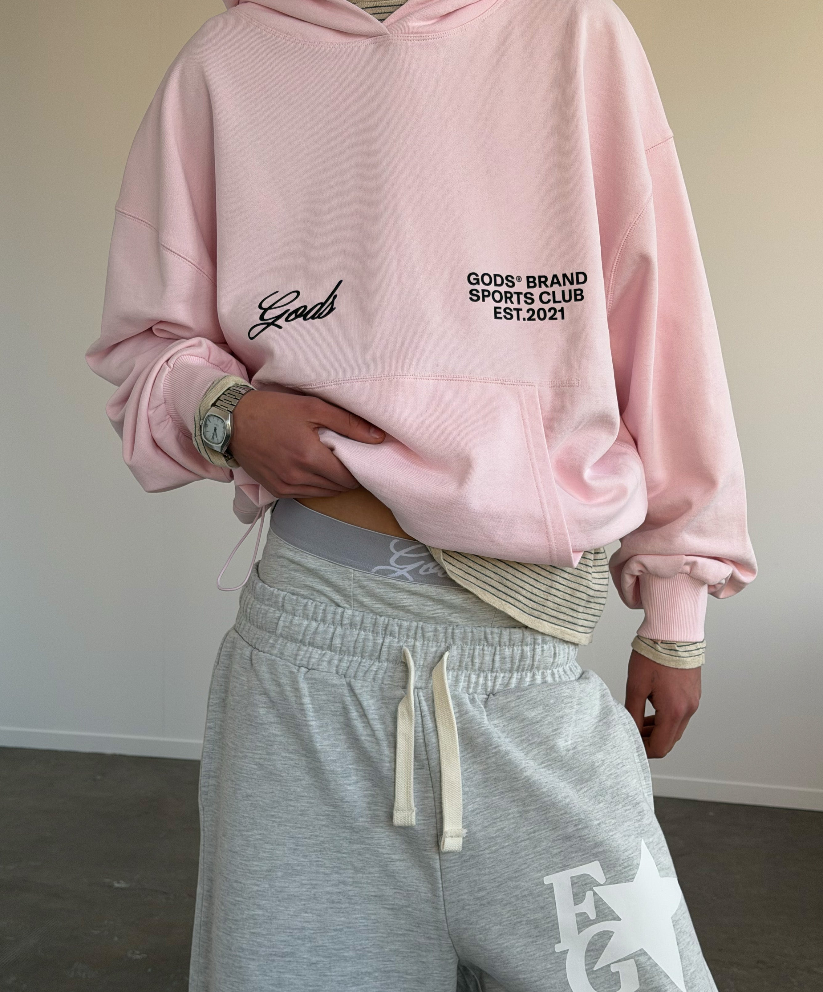 Gods® Brand Sports Club Hoodie Rose