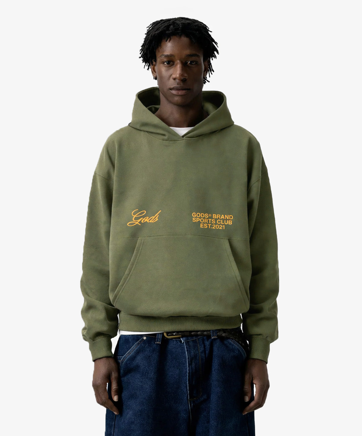 Gods® Brand Sports Club Hoodie Military Green