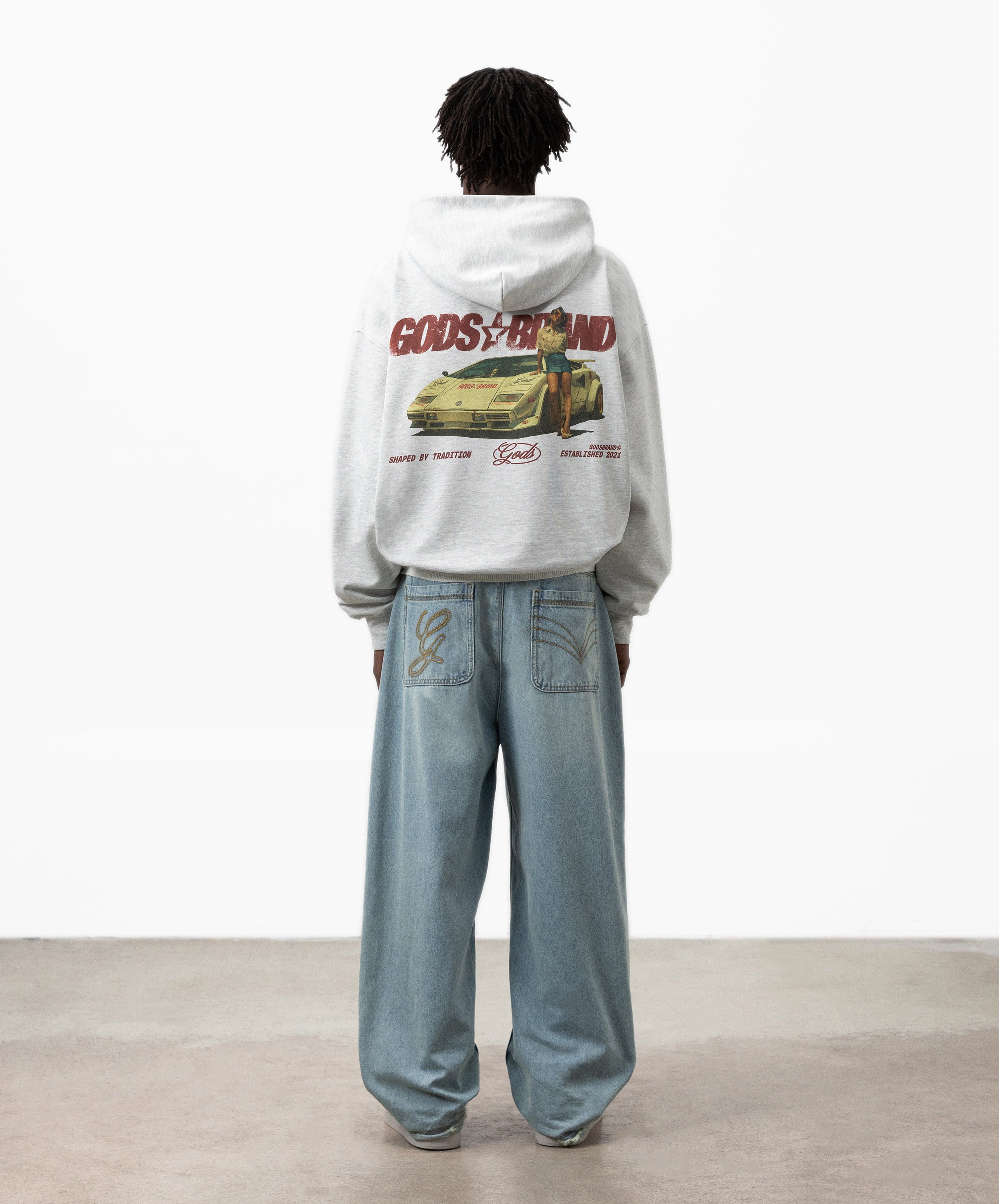 Sportscar Hoodie Grey Melange