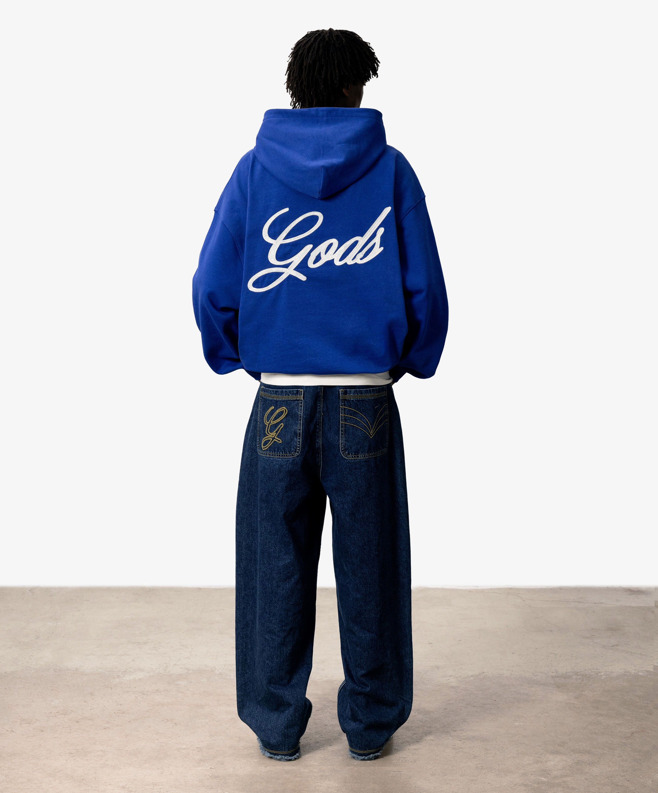 Love Script Hoodie Blue