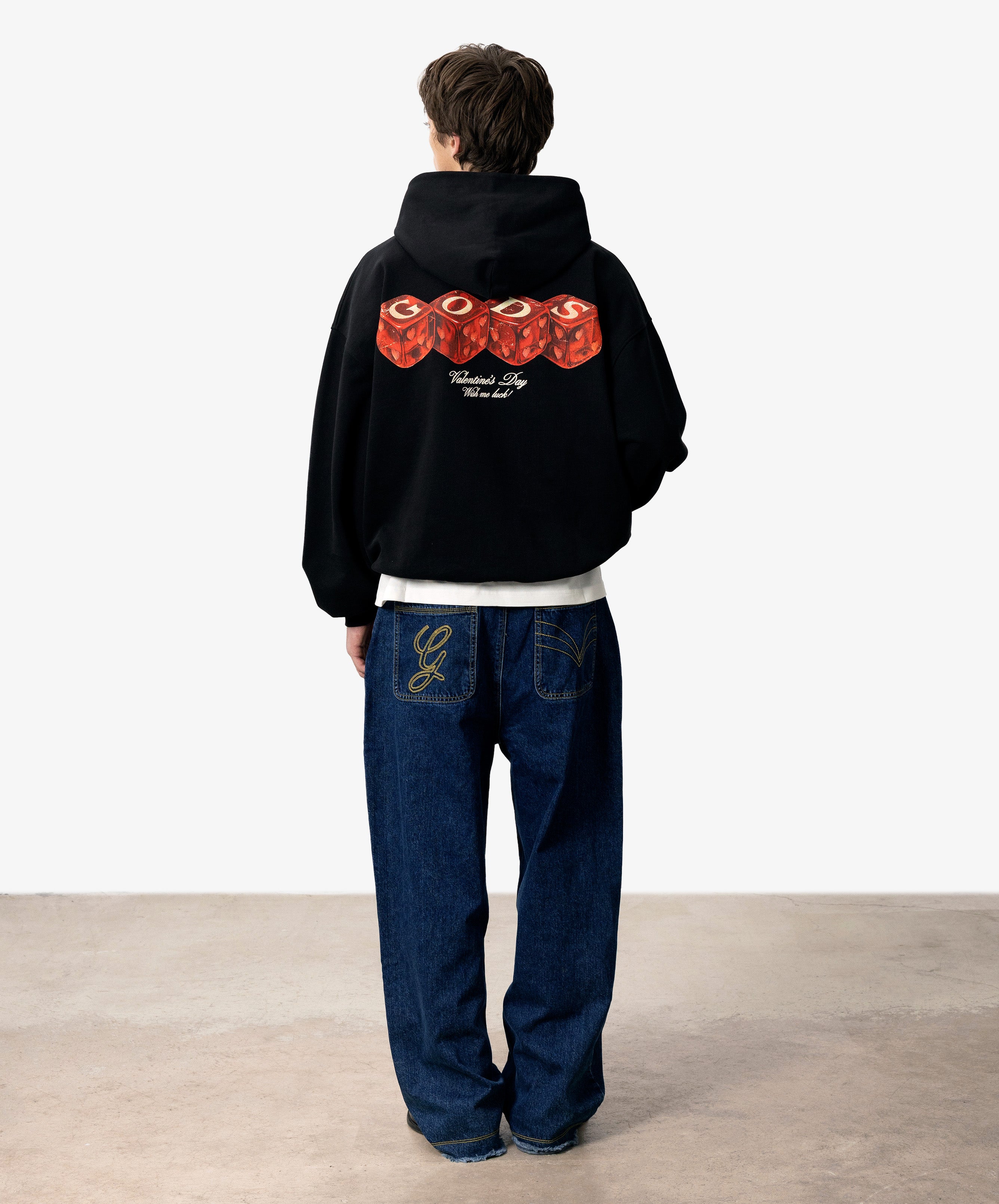 Red Dice Hoodie Black