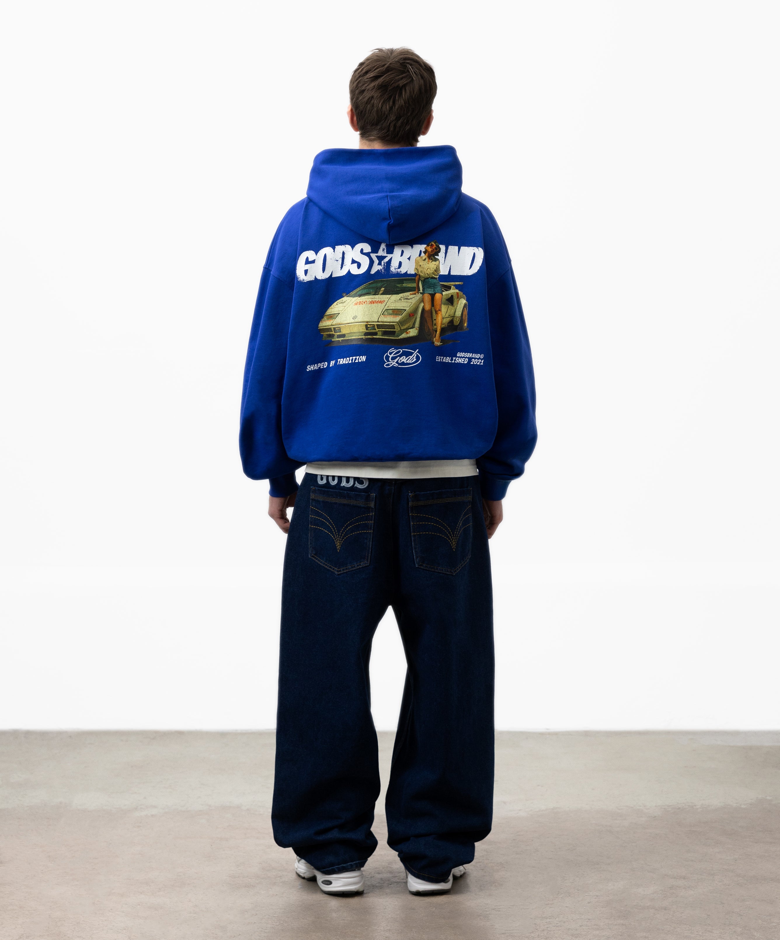 Sportscar Hoodie Blue