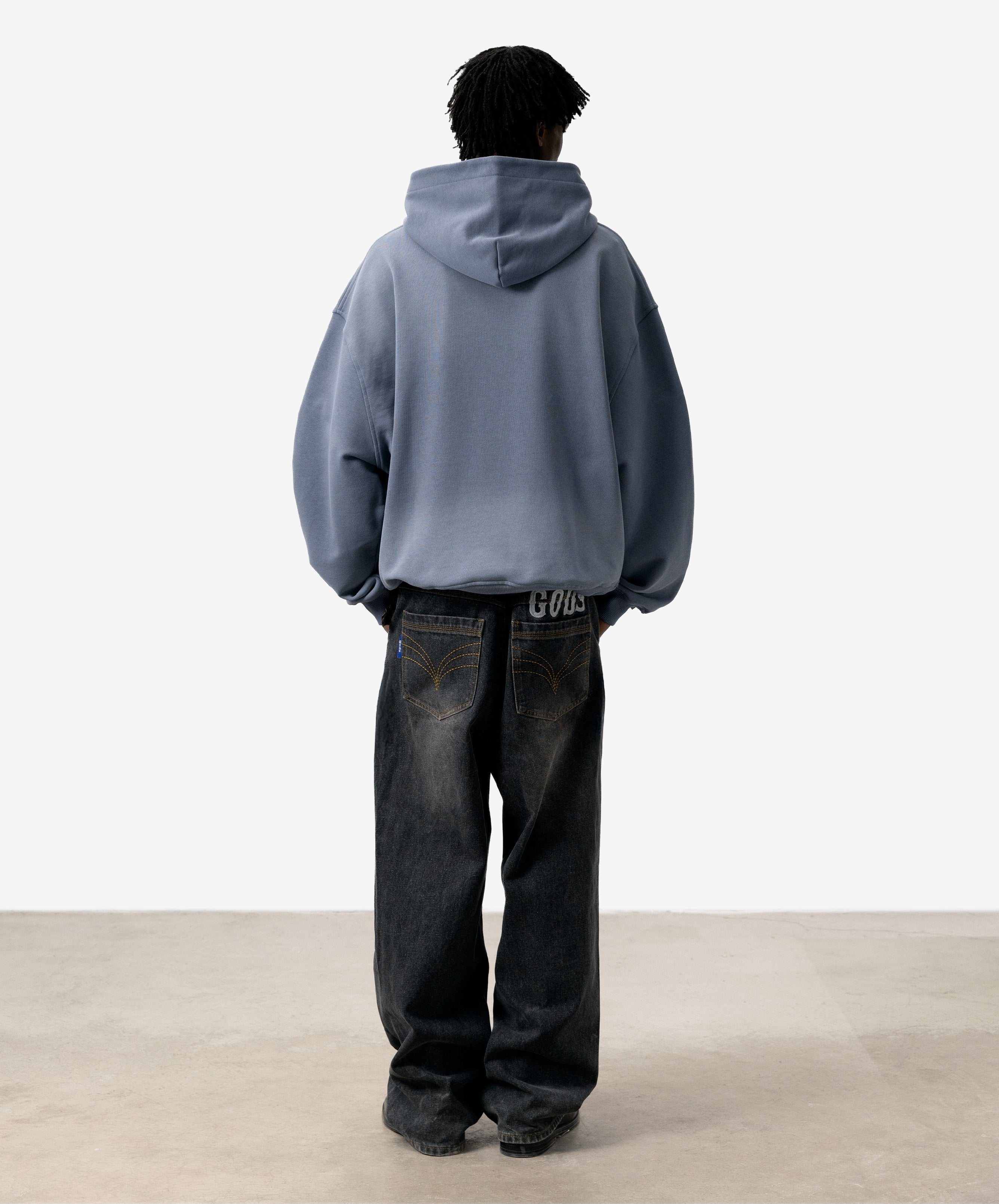 Pitstop Cropped Hoodie Grey